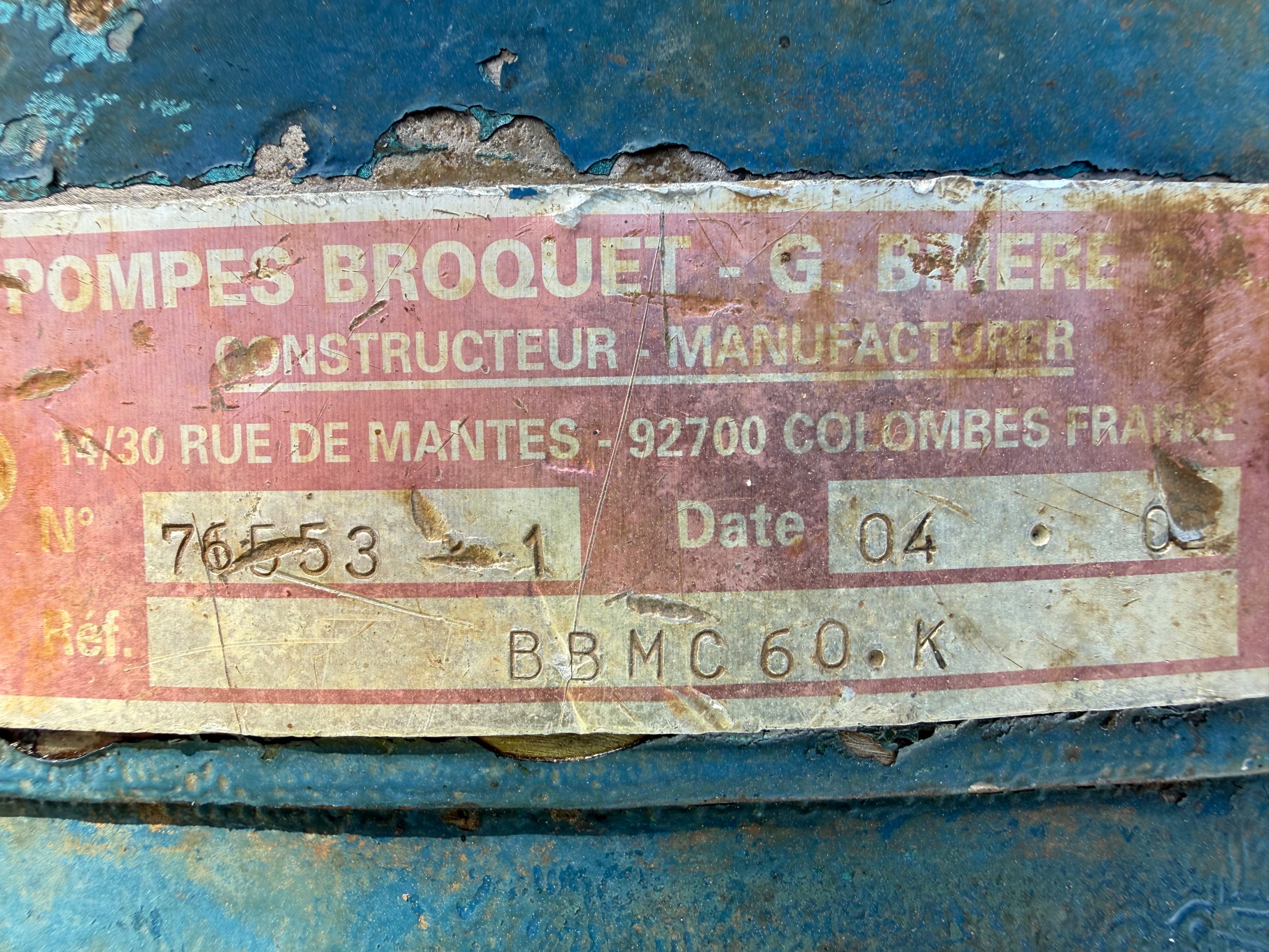 BROQUET BBMC60.K PUMP & 30HP BROOK MOTOR ASSEMBLY - undefined
