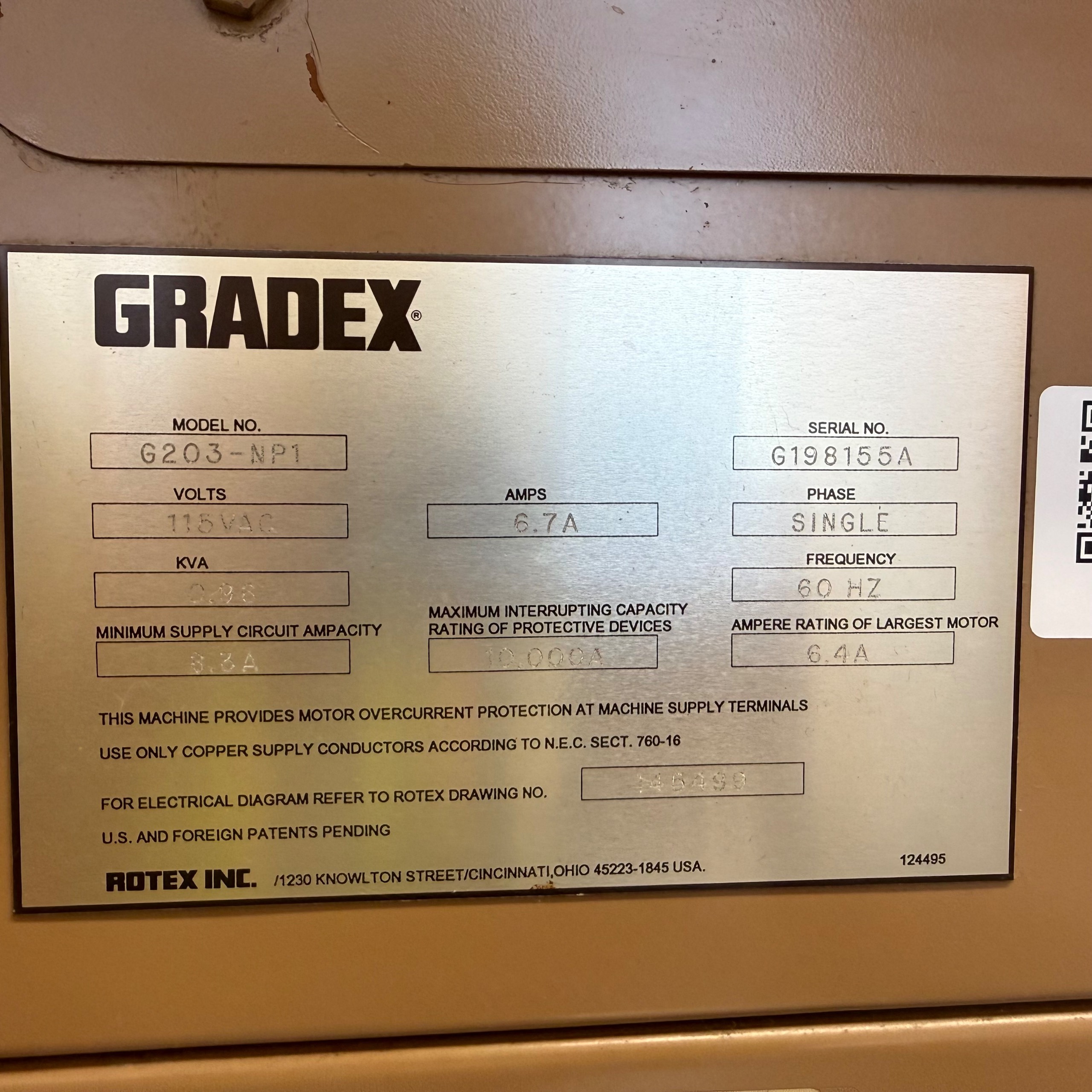 GRADEX G203-NP1 PARTICLE SIZE ANALYZER - undefined