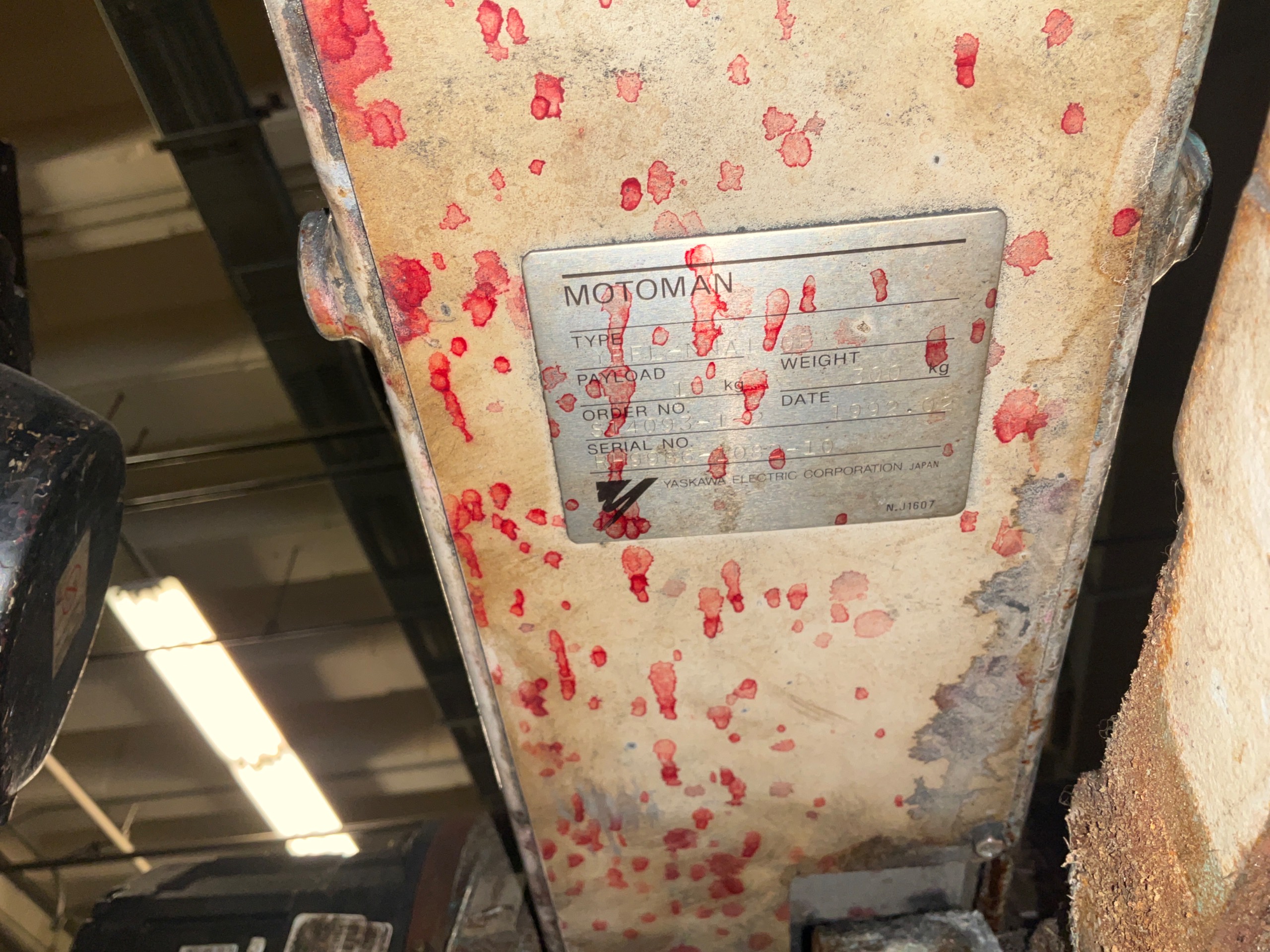 1992 YASKAWA MOTOMAN YRFL-NNA10GB ROBOT - undefined