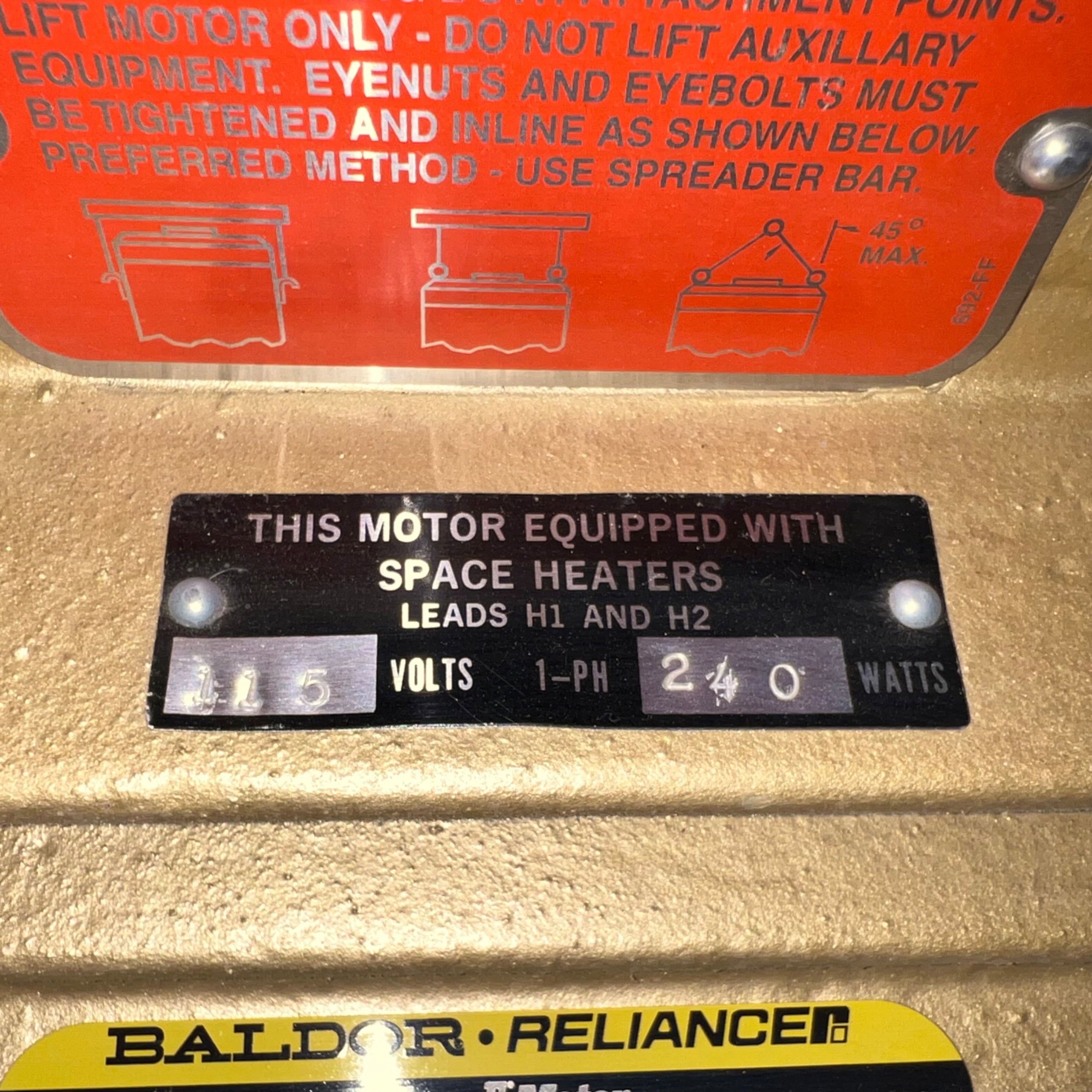 BALDOR RELIANCE EM44206T-4 AC MOTOR - undefined