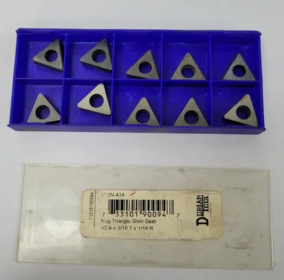 DORIAN TOOL ITSN-434 SHIM SEAT - TRIANGLE, NEGATIVE RAKE, 1/2 IN. INSERT CIRCLE, 3/16 IN. THICKNESS - undefined