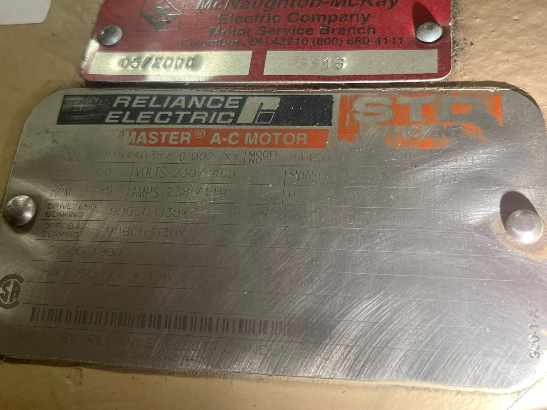 RELIANCE ELECTRIC P44G0357F AC MOTOR - undefined