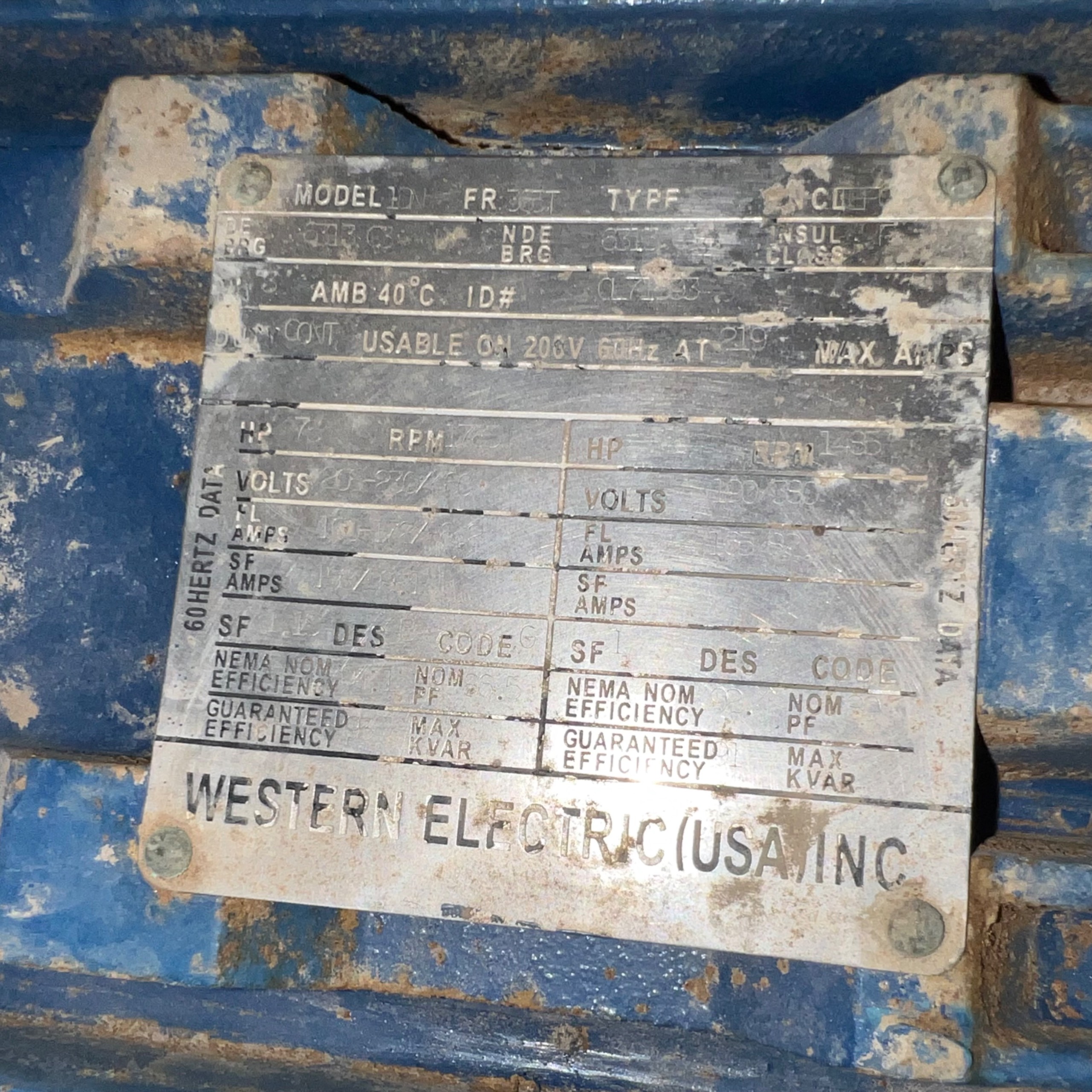 WESTERN ELECTRIC AC MOTOR - undefined