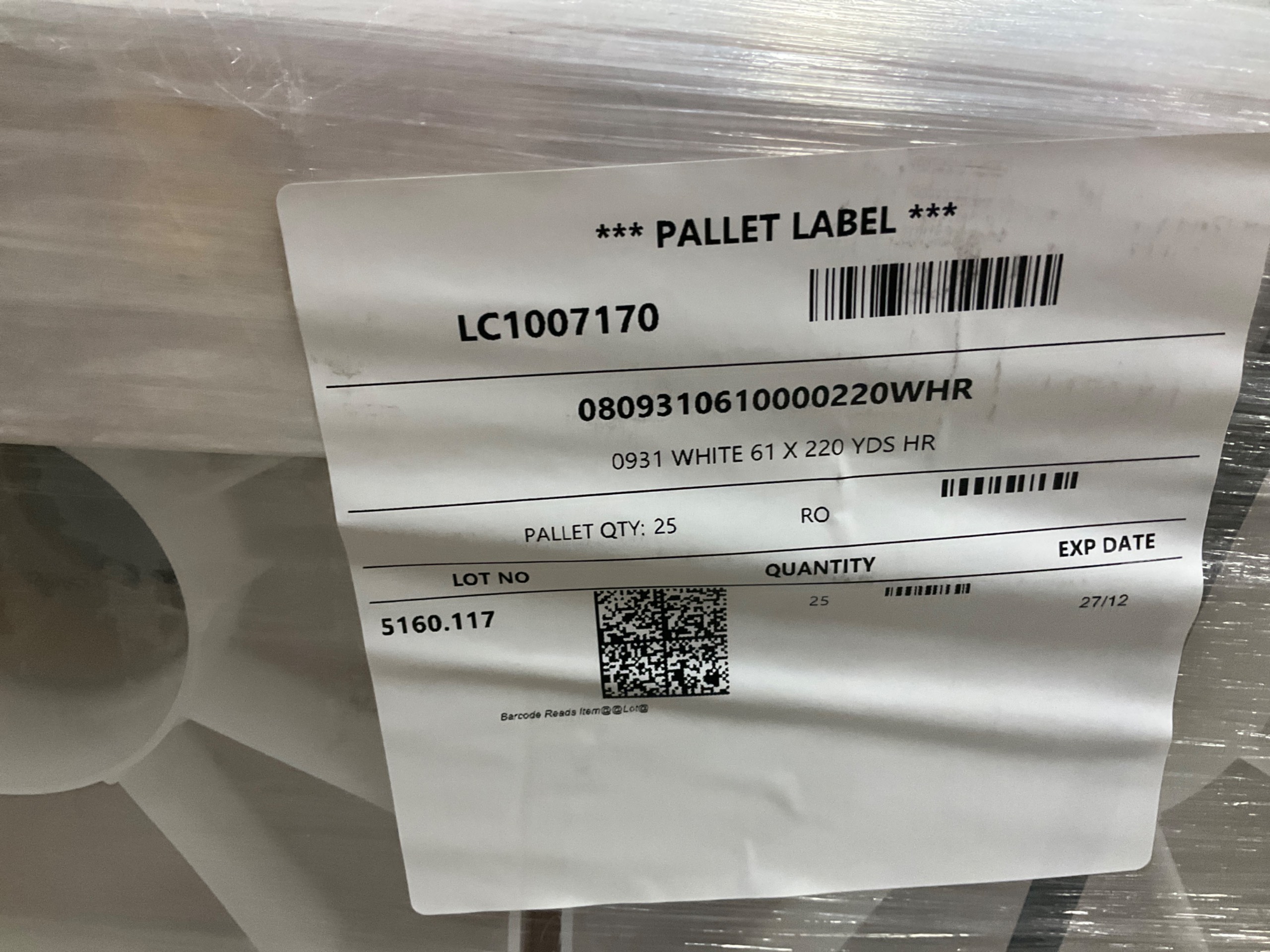 QTY 25: AMERICAN BILTRITE PACKAGING ROLLS - undefined