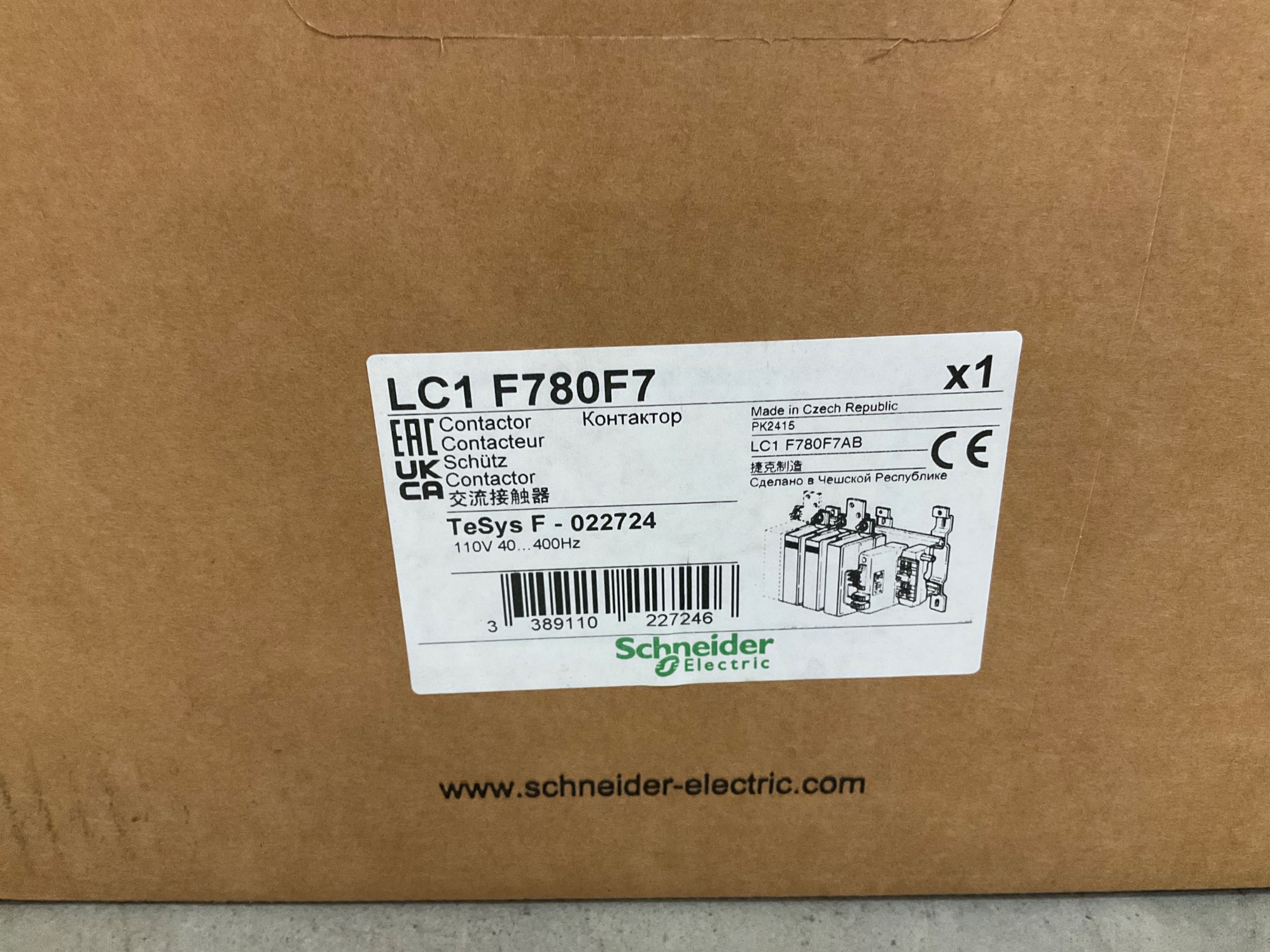 SCHNEIDER LC1 F780F7 CONTACTOR - undefined