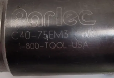 PARLEC C40-75EM3 CAT 40 HOLDER, .75IN BORE, 3.50IN PROJECTION, 6-1/4IN OAL - undefined