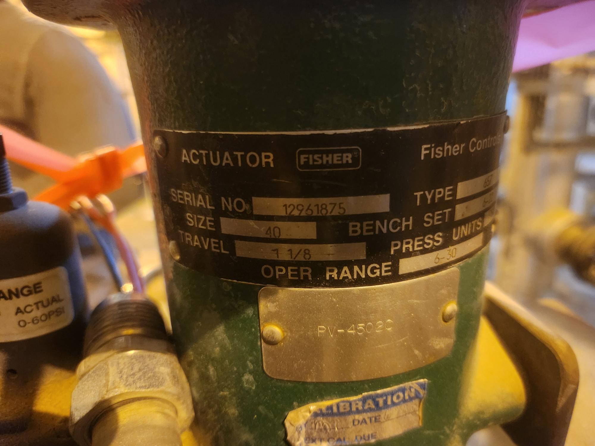 FISHER CONTROL VALVE WITH 657 ACTUATOR - undefined