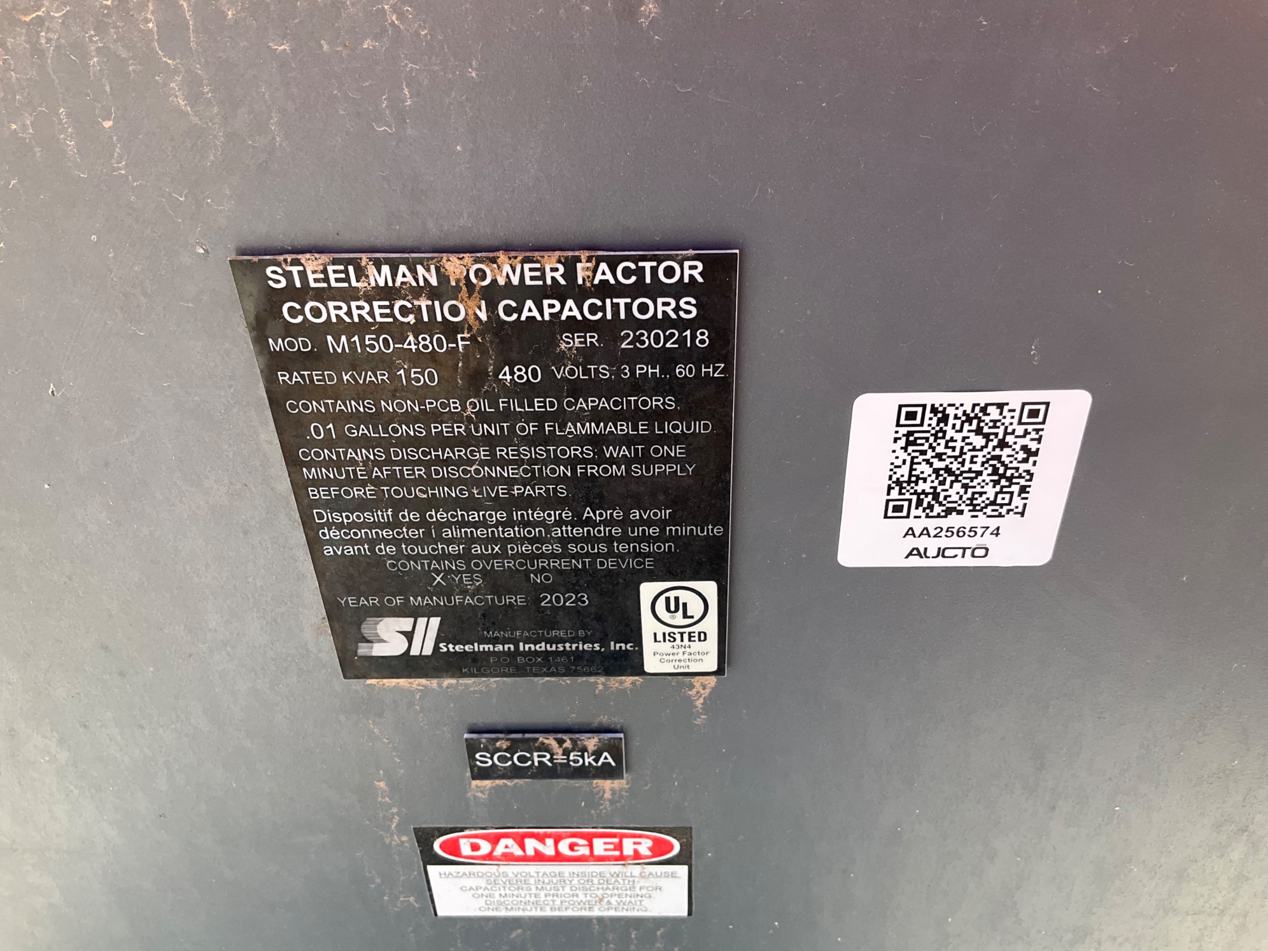 2023 STEELMAN M150-480-F POWER FACTOR CORRECTION CAPACITORS - undefined