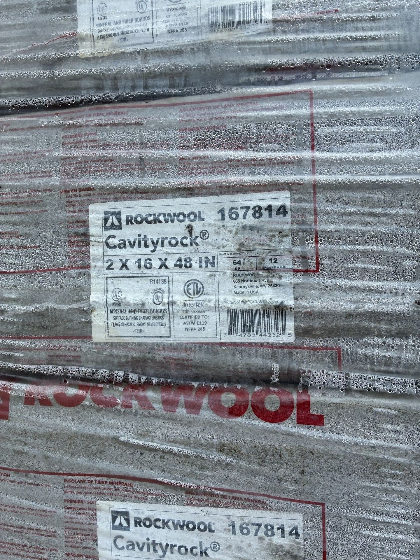 BULK QTY OF ROCKWOOL CAVITYROCK MINERAL WOOL INSULATION - undefined