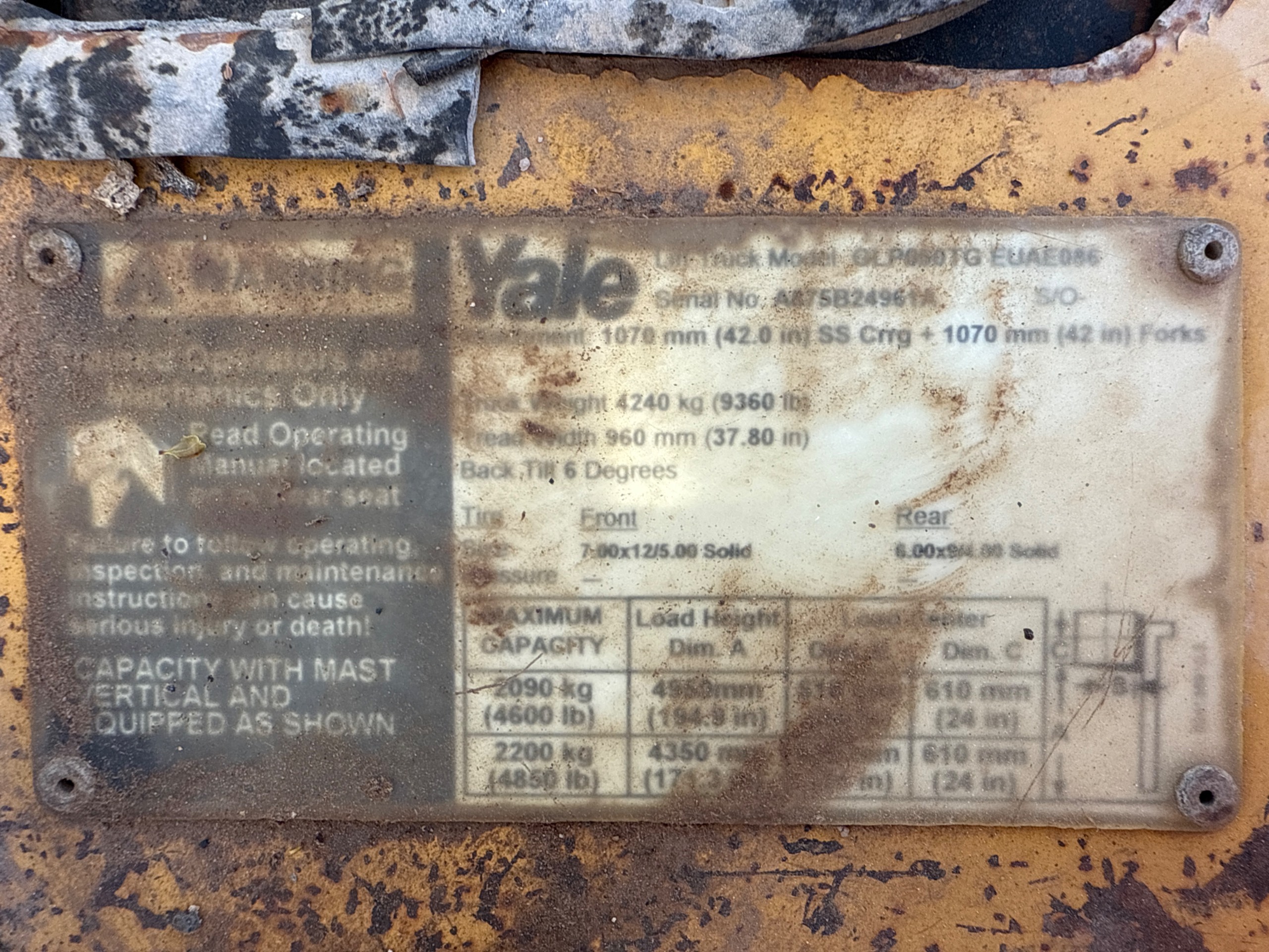 YALE GLP050TG SIT-DOWN FORKLIFT - undefined