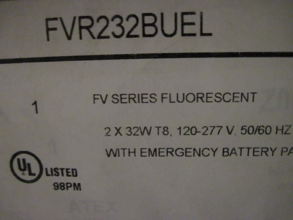 APPLETON FVR232BUEL FV SERIES FLUORESCENT LIGHT FIXTURE - undefined