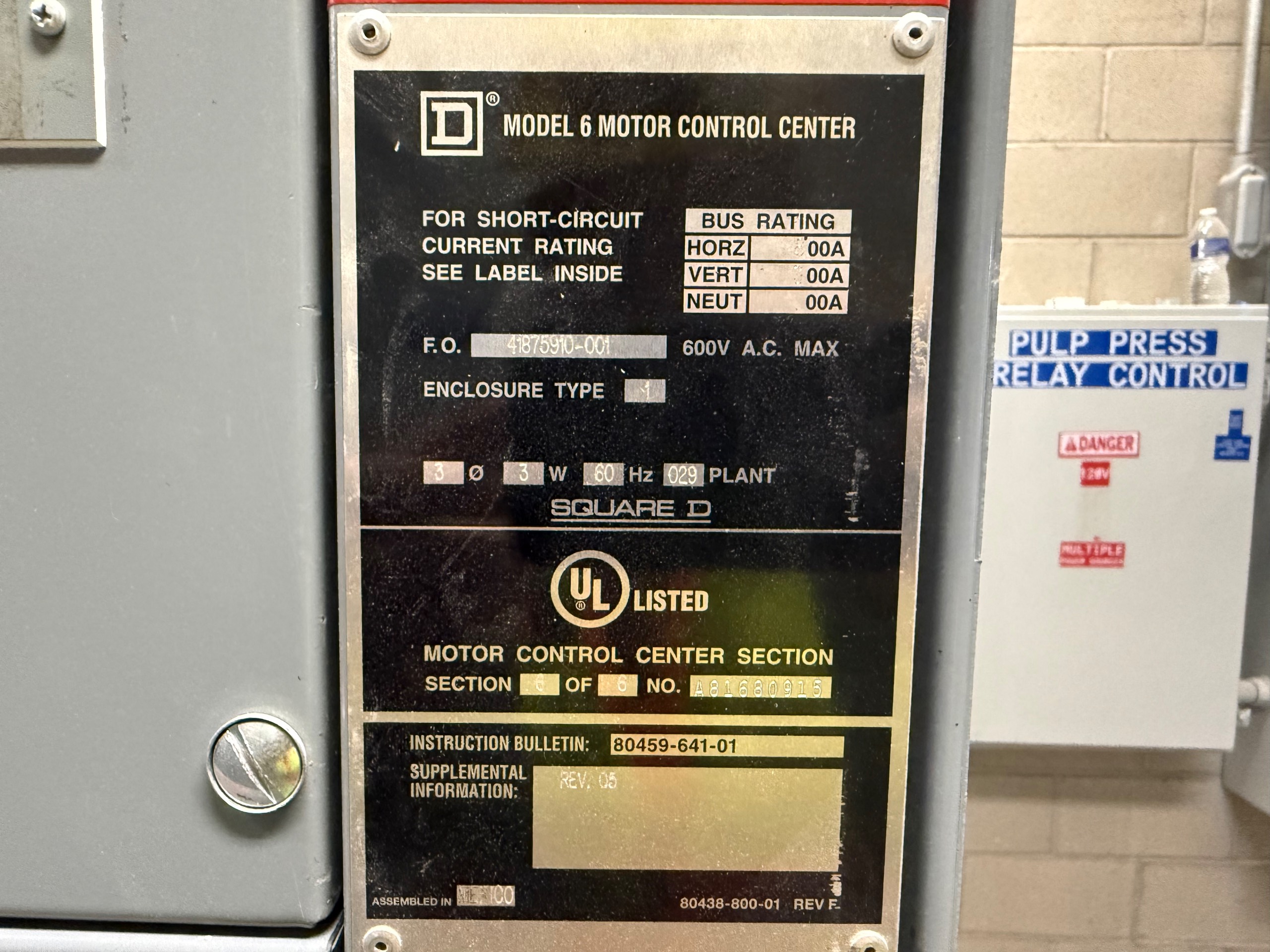 CONTENTS OF ELECTRICAL ROOM - undefined