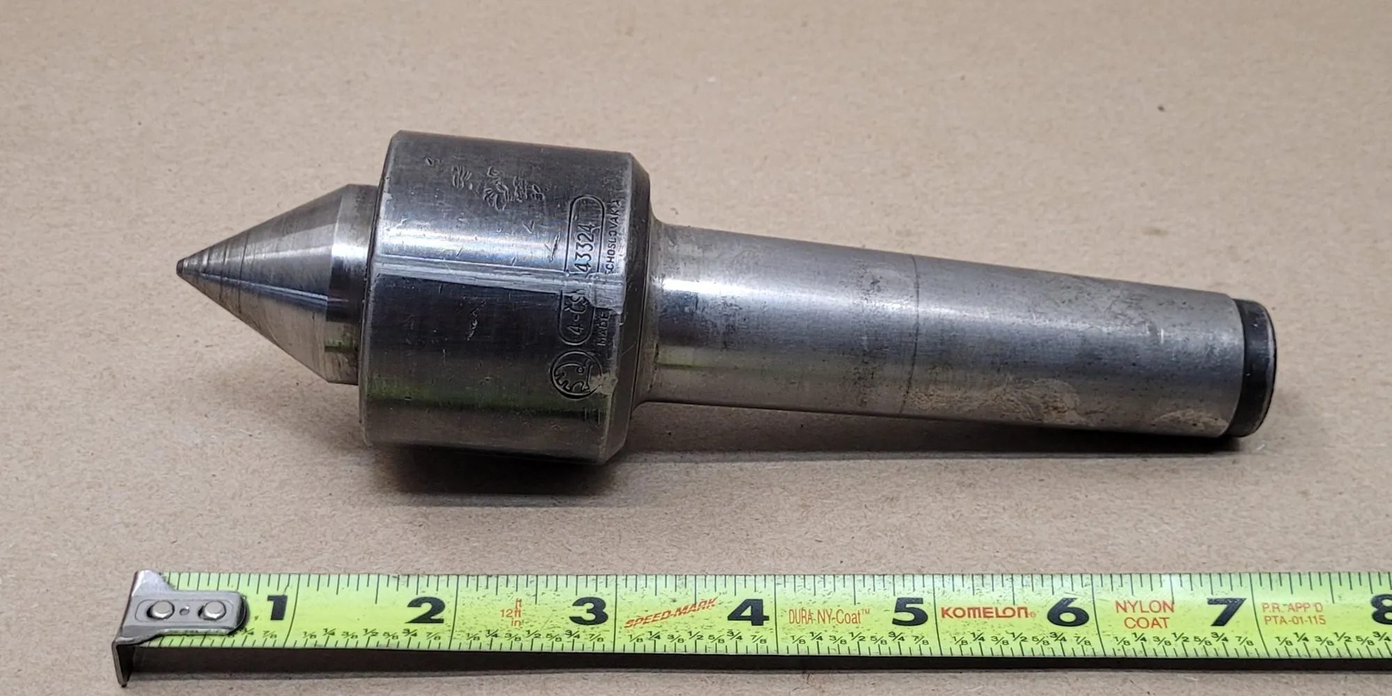 SKODA CSN 243324 LIVE CENTER, 4MT, 60 DEGREE, 2-3/16" BODY DIA, 7-1/2" LENGTH, 4000 RPM - undefined