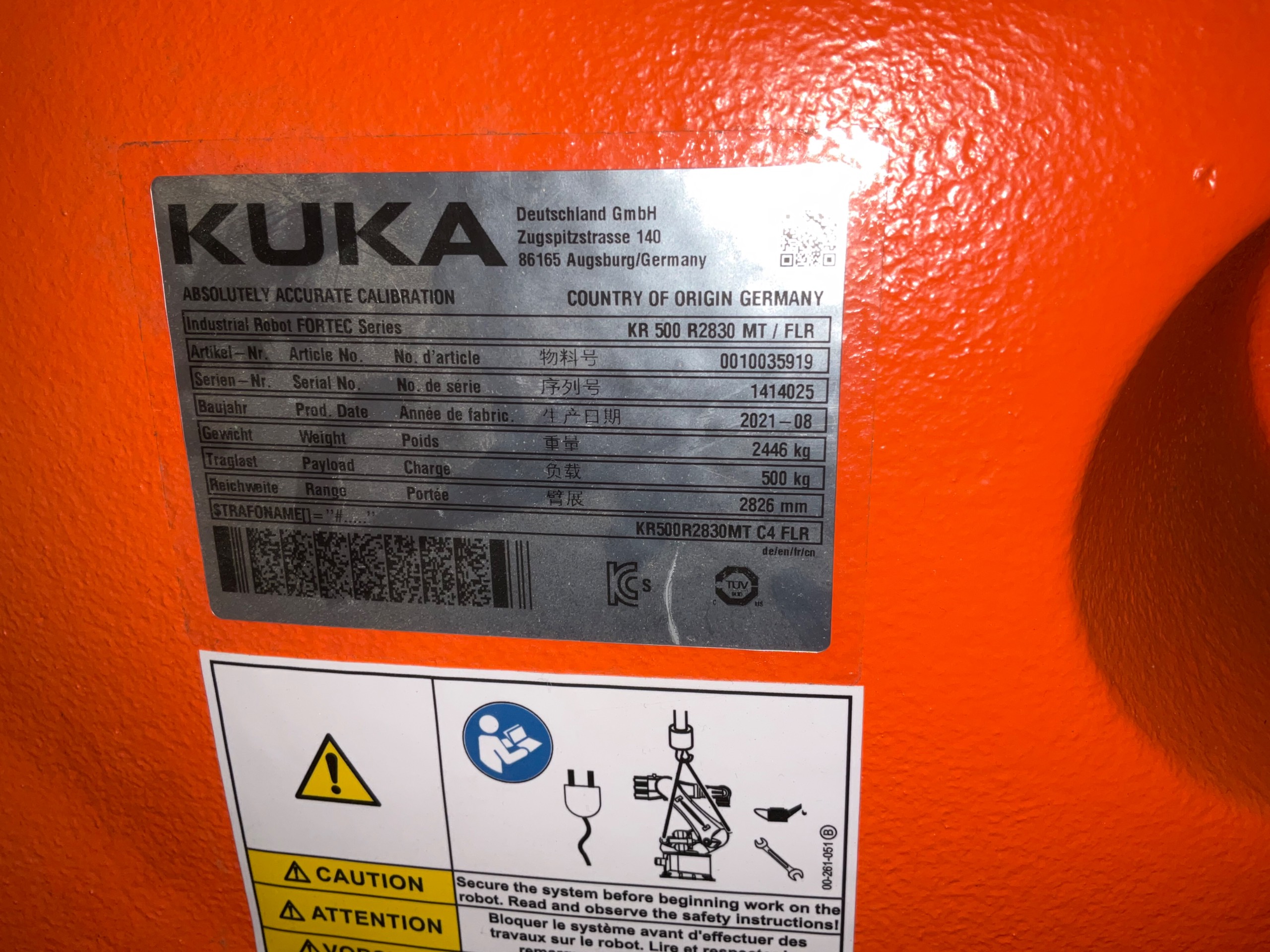 2021 KUKA KR 500 R2830 ROBOT & CONTROLLER ASSEMBLY - undefined
