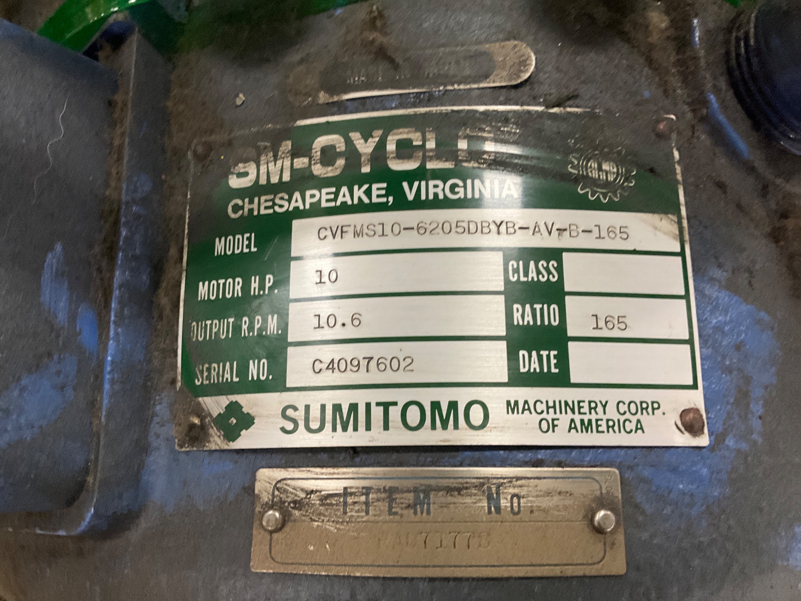 SUMITOMO MOTOR & GEARBOX ASSEMBLY - undefined
