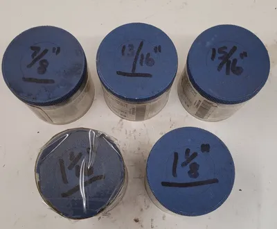 HARDINGE S16 COLLET PAD SET OF 5, SIZES: 13/16, 1-1/16, 15/16, 1-1/8, 7/8 - undefined