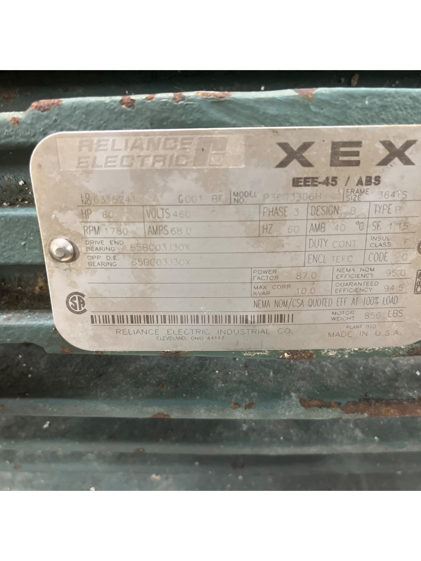 RELIANCE P36G3306H AC MOTOR - undefined