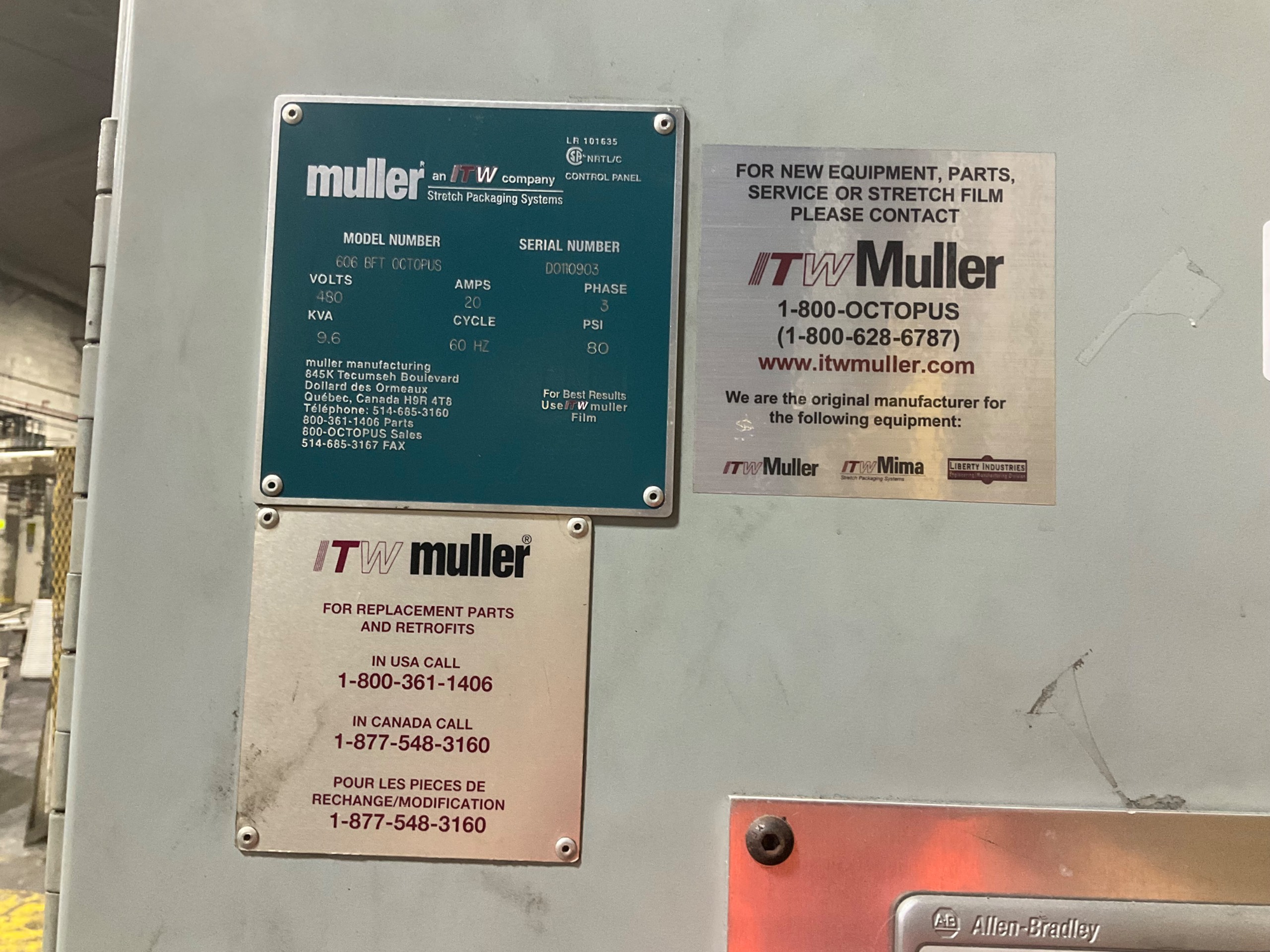 ITW MULLER 606 BFT OCTOPUS STRETCH WRAPPING MACHINE - undefined