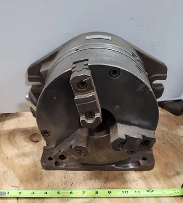 YUASA 550-007 ACCU-DEX ROTARY INDEXER SUPER SPACER W/ 3 JAW CHUCK, 8" CHUCK SIZE - undefined