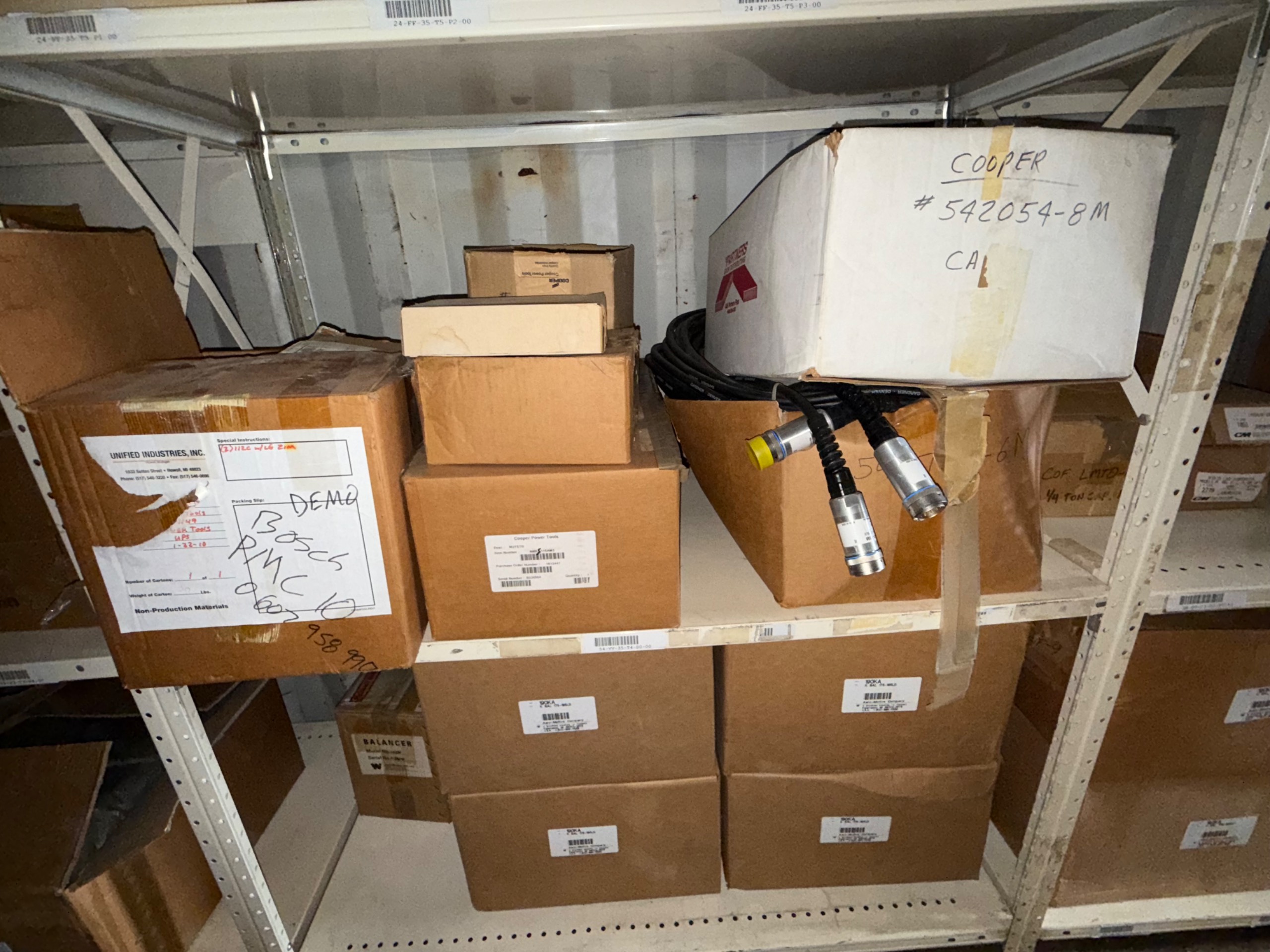 BULK INVENTORY OF INDUSTRIAL PARTS AND TOOLS - undefined