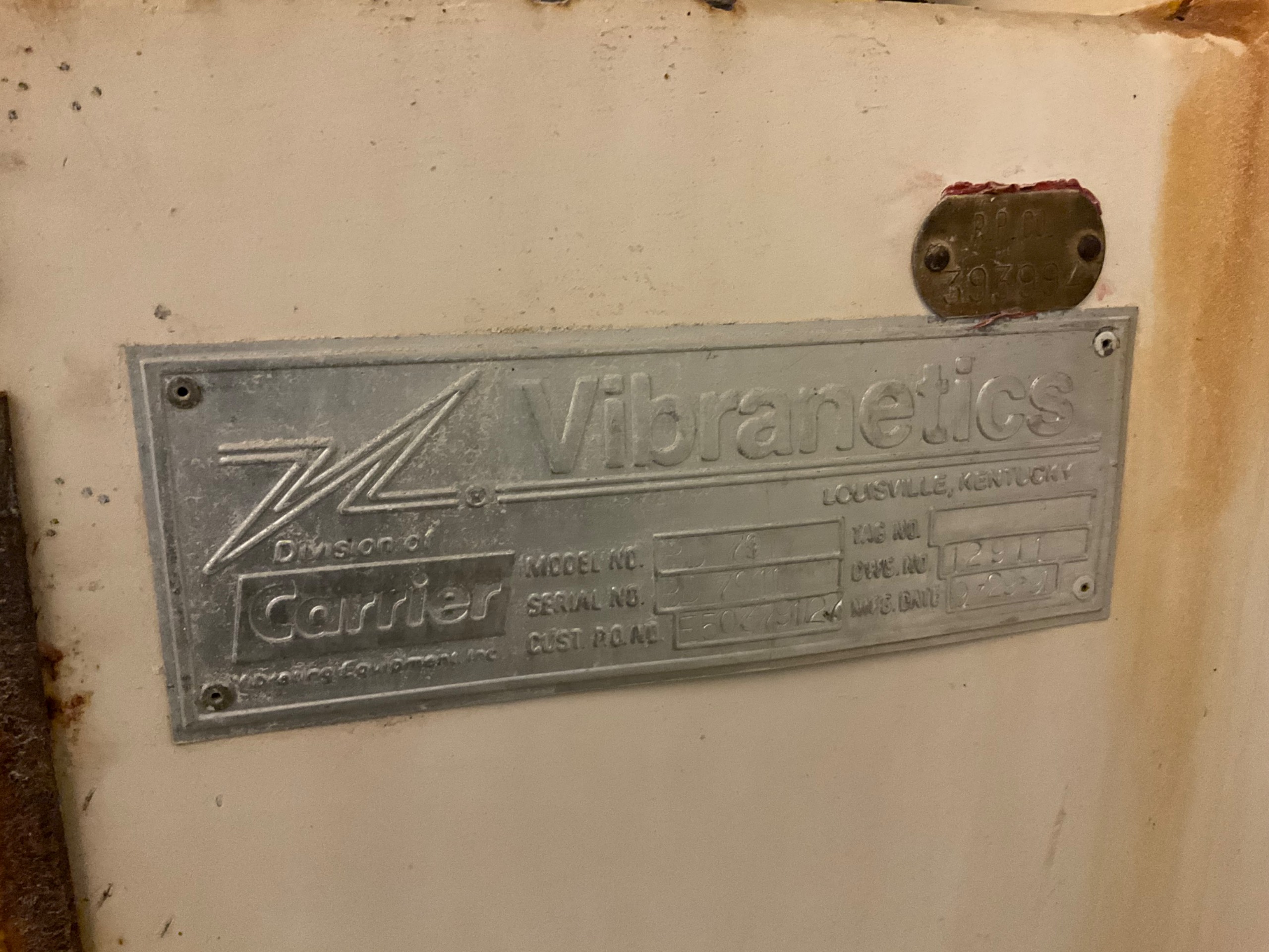 1991 VIBRANETICS BD 79 VIBRATORY STORAGE TANK - undefined