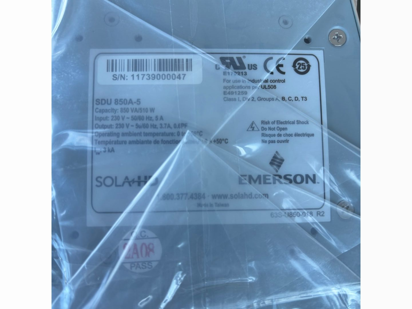 EMERSON SOLAHD SDU850A-5 DATACENTER UPS - undefined