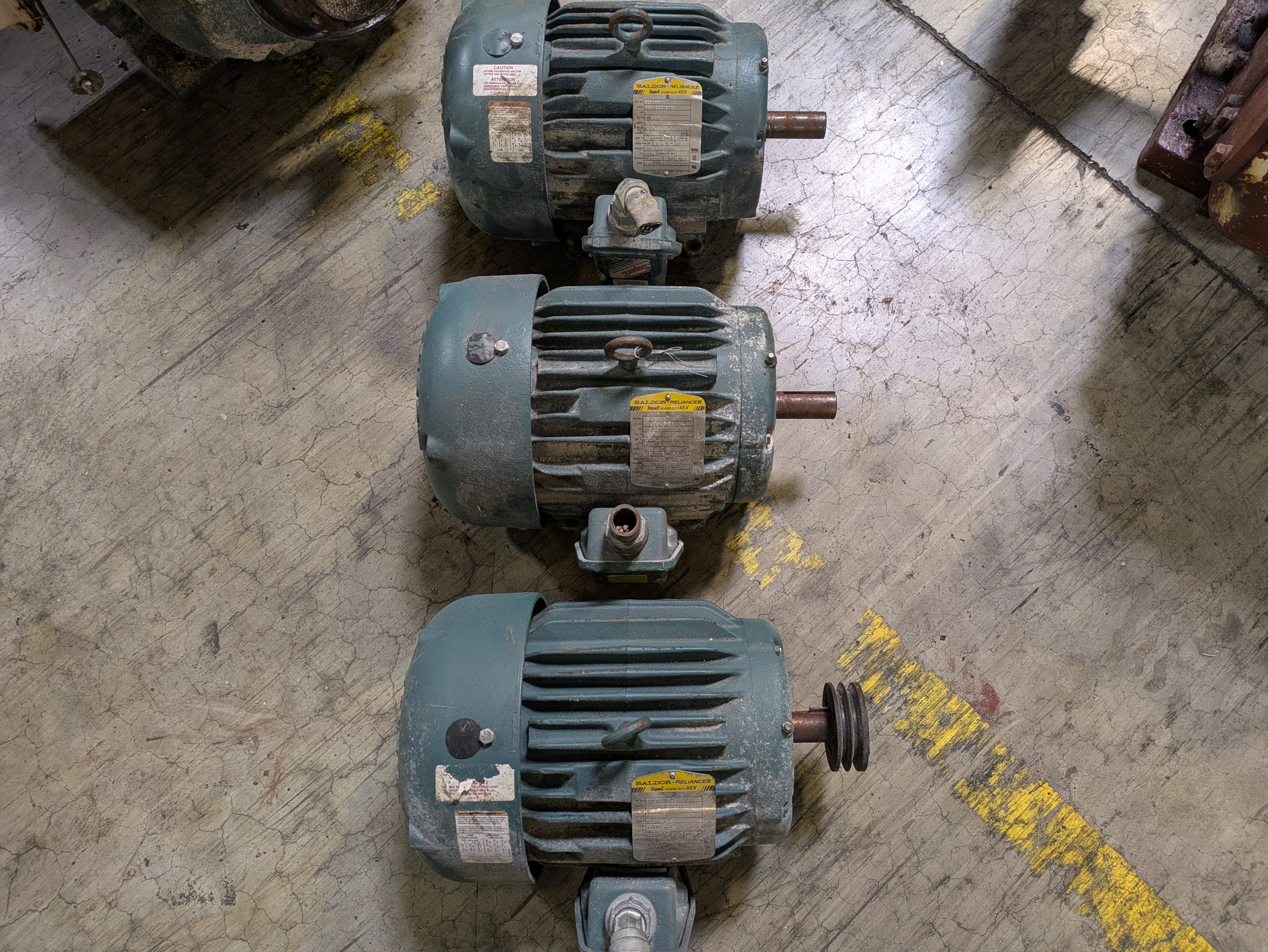 QTY 3: BALDOR RELIANCE ECP3661T AC MOTORS - undefined