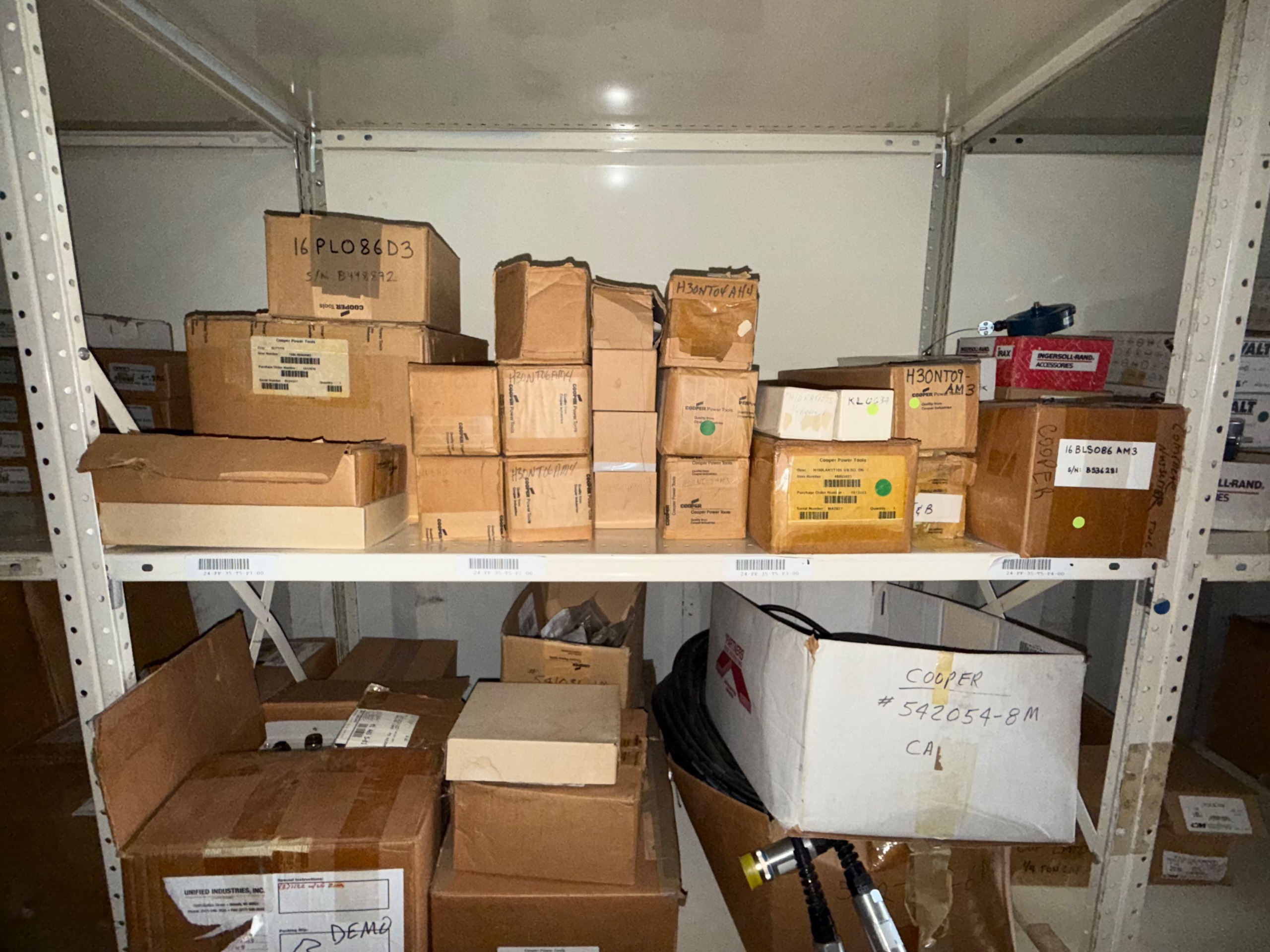 BULK INVENTORY OF INDUSTRIAL PARTS AND TOOLS - undefined