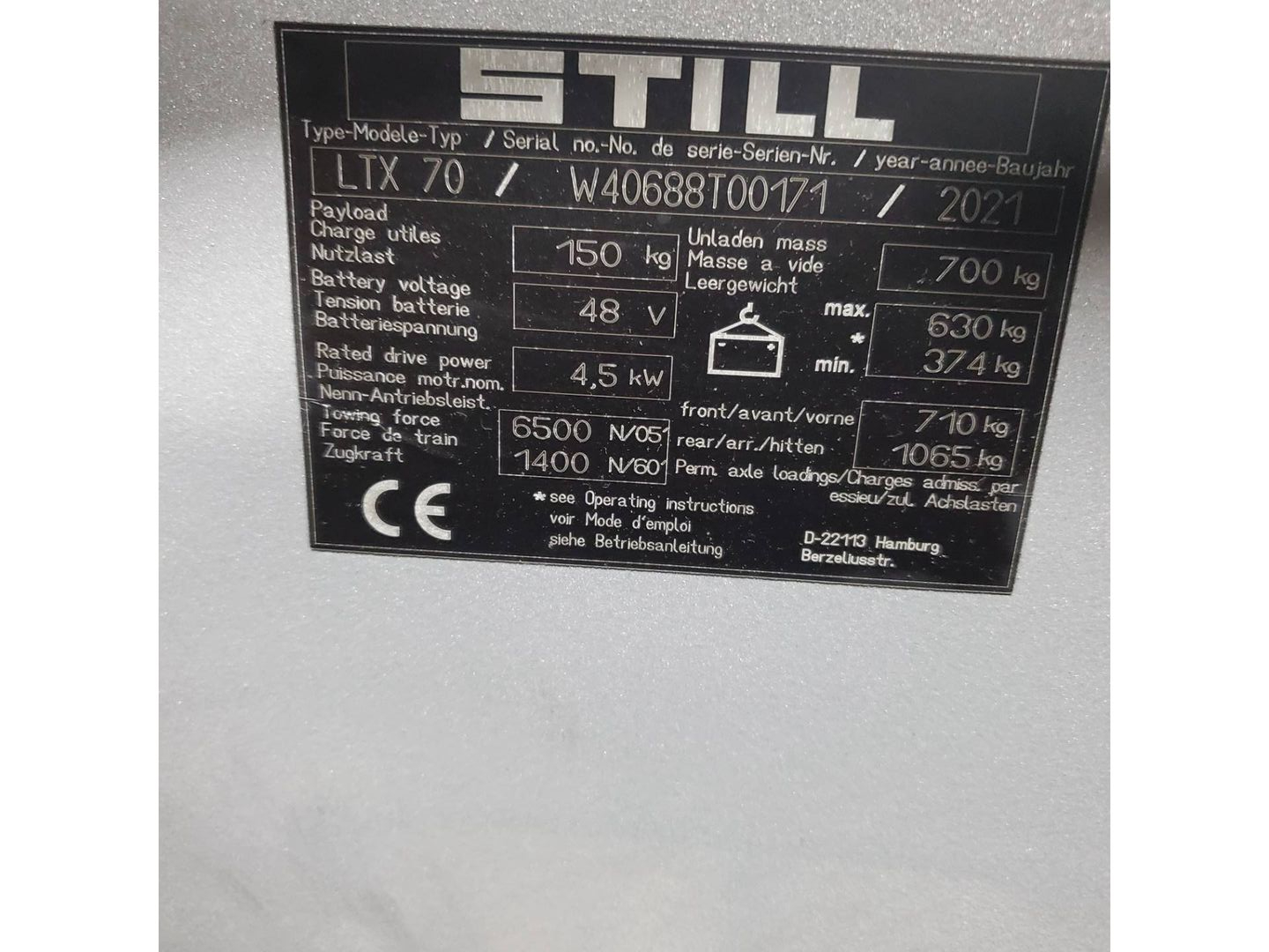 2021 STILL LTX 70 TOW TRACTOR - undefined