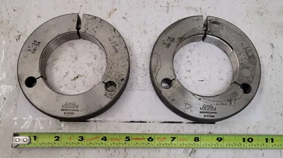 GTD THREAD GO/NO GO GAUGES SET OF 2, PD 2.9552 3-16, UN-3A AND PD 2.9124 3-8, UN-3A - undefined