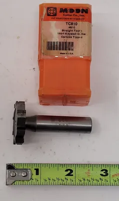 MOON CUTTER CO. TC810 STRAIGHT TOOTH WOODRUFF KEYSEAT CUTTER, 1-1/4" DIA, CARBIDE-TIPPED - undefined