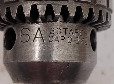 JACOBS 6A – 33 TAPER BALL BEARING CHUCK WITH 2MT JACOBS CHUCK ARBOR (0-1/2IN CAP) - undefined