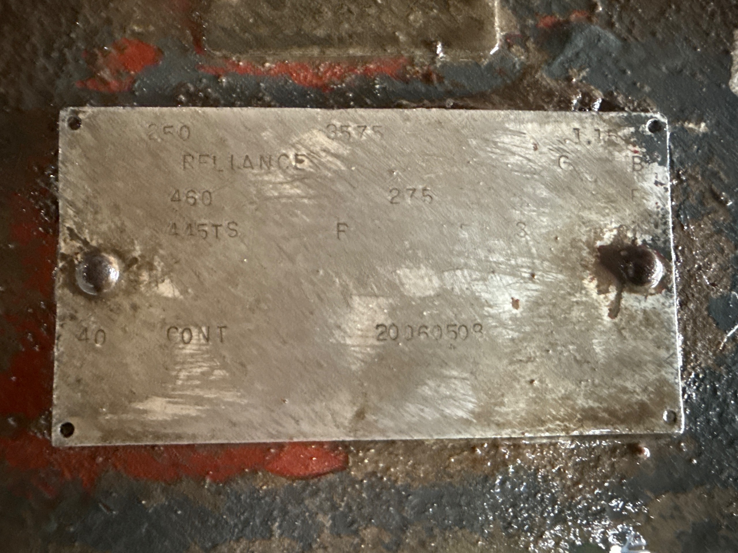 RELIANCE 250HP ELECTRIC MOTOR - undefined