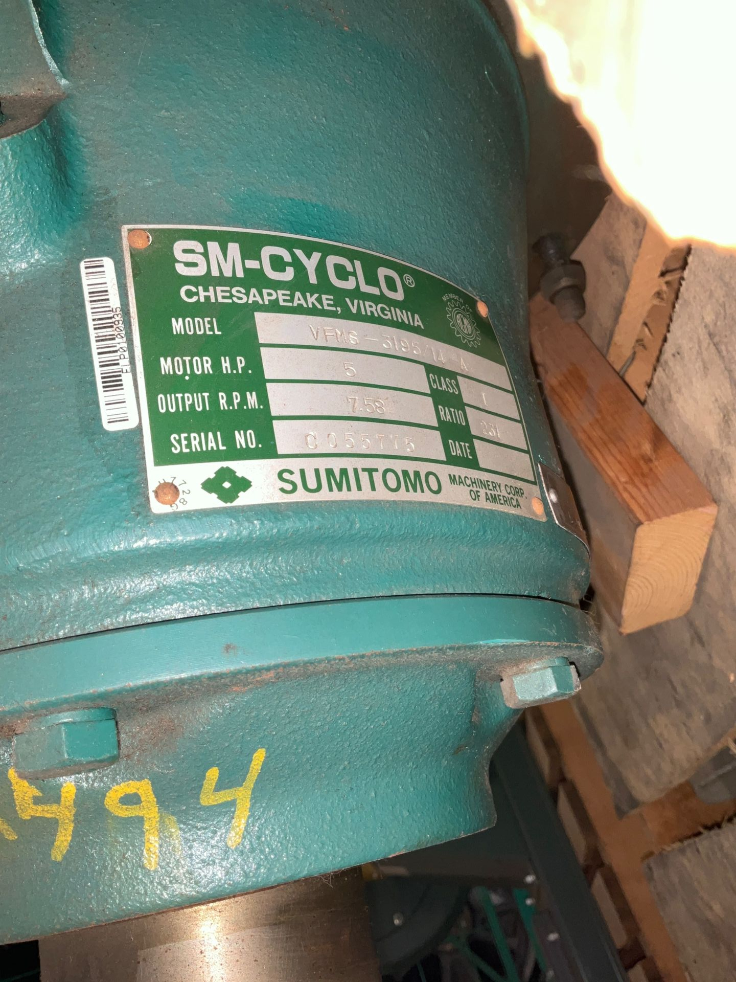 SUMITOMO MOTOR & GEARBOX ASSEMBLY - undefined