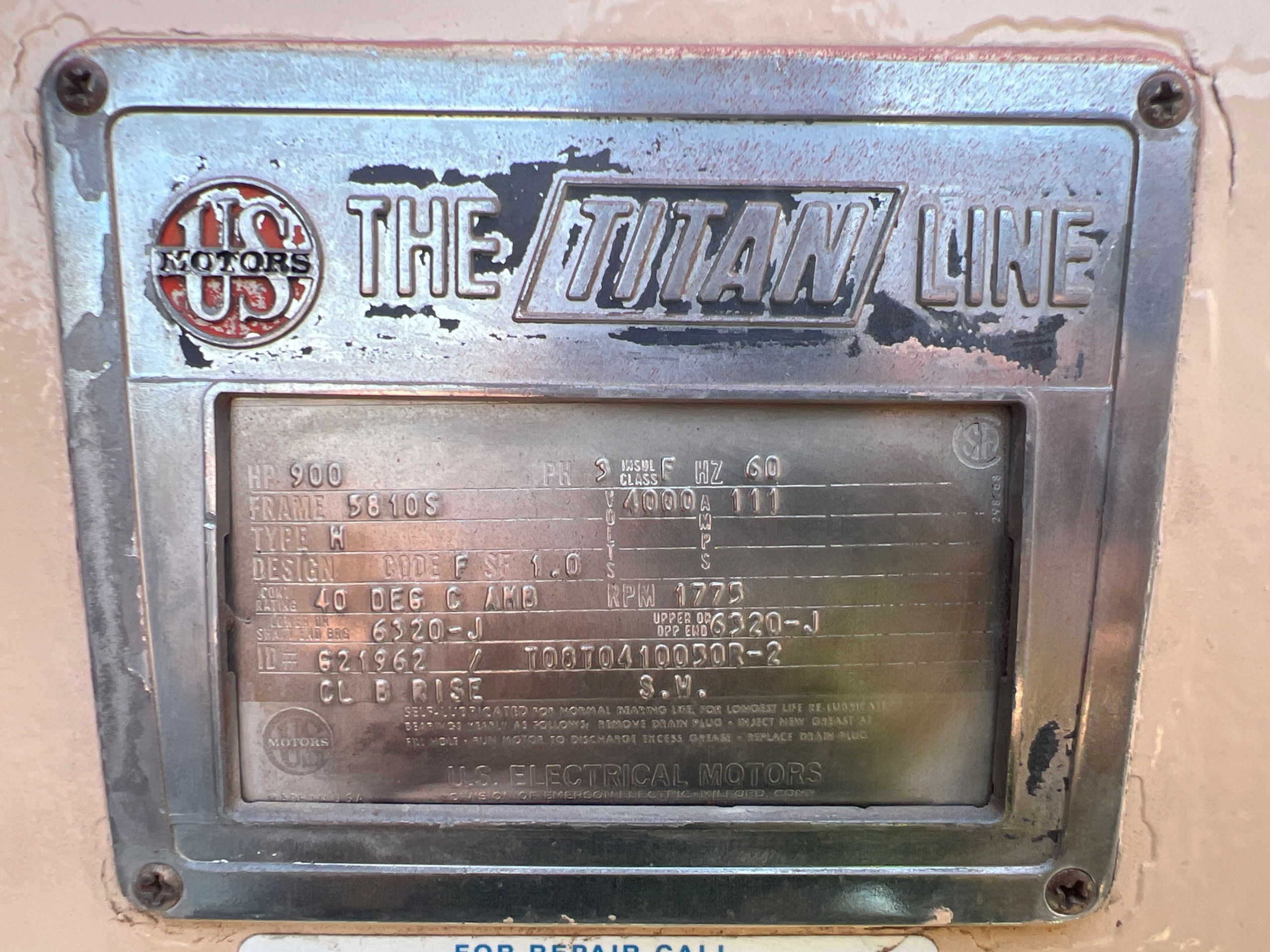 US MOTORS THE TITAN LINE AC MOTOR - undefined