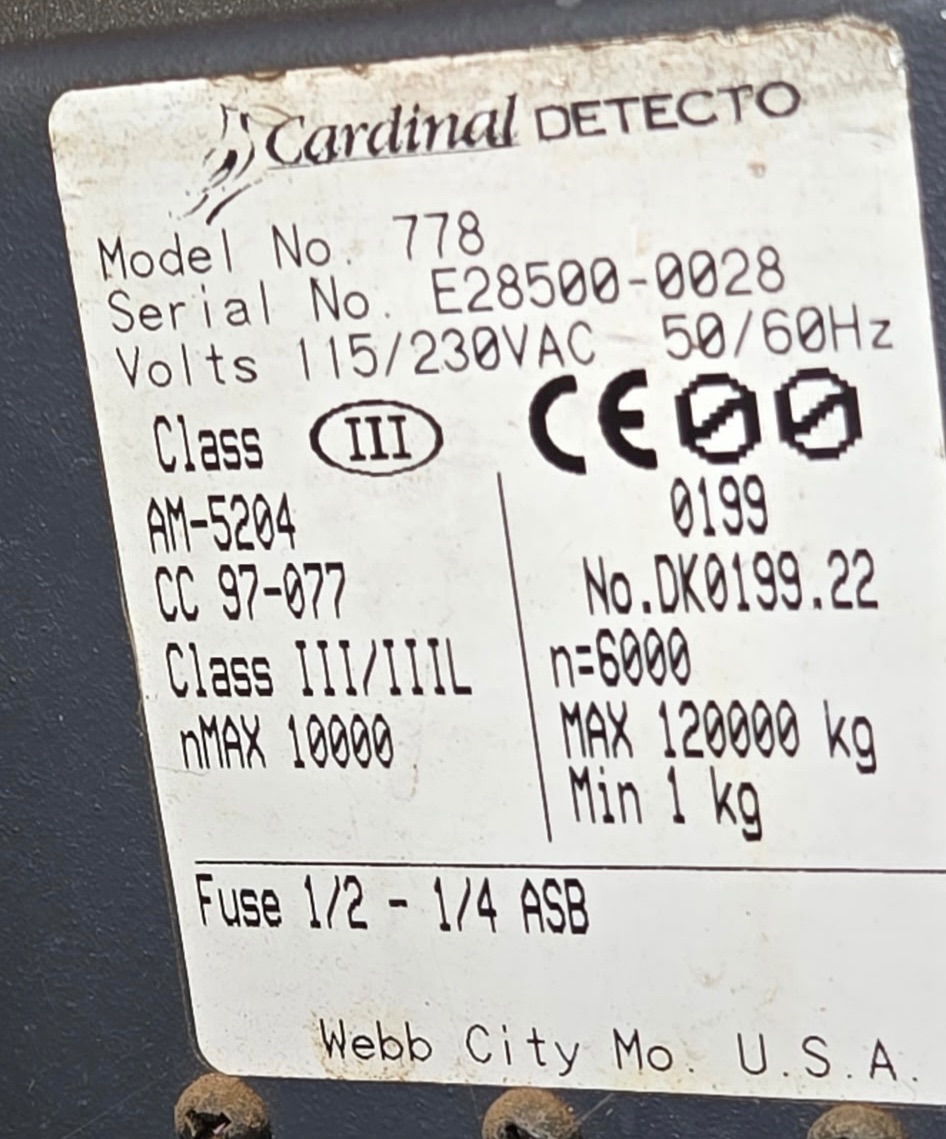 CARDINAL 778 TRUCK SCALE - undefined