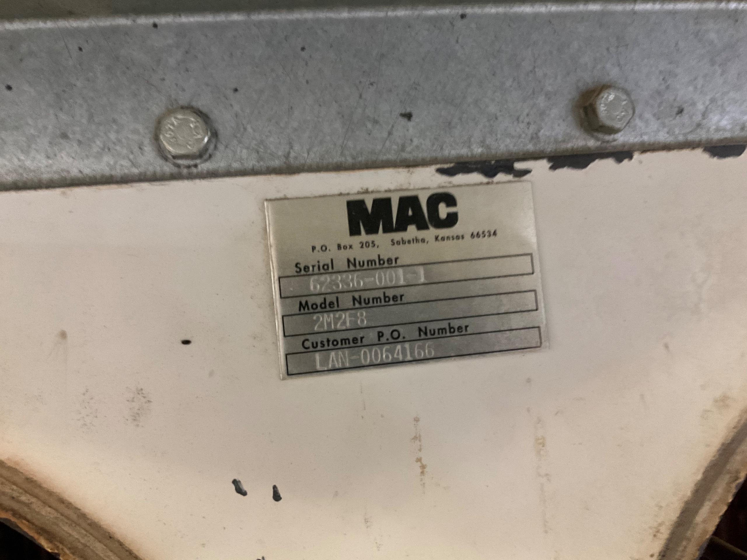MAC 2M2F8 DUST COLLECTOR - undefined