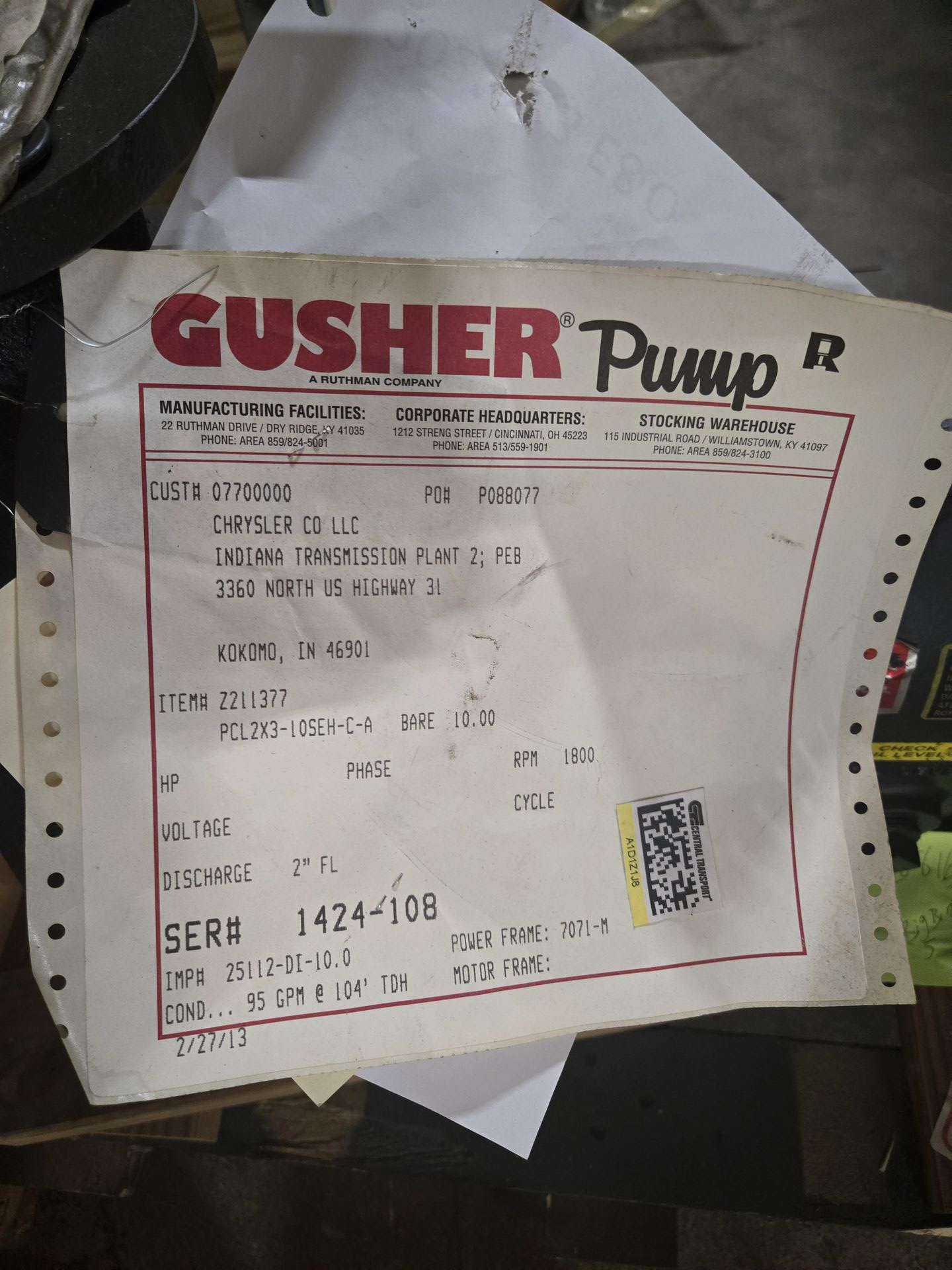 GUSHER PCL2X3-10SEH-C-A CENTRIFUGAL PUMP - undefined