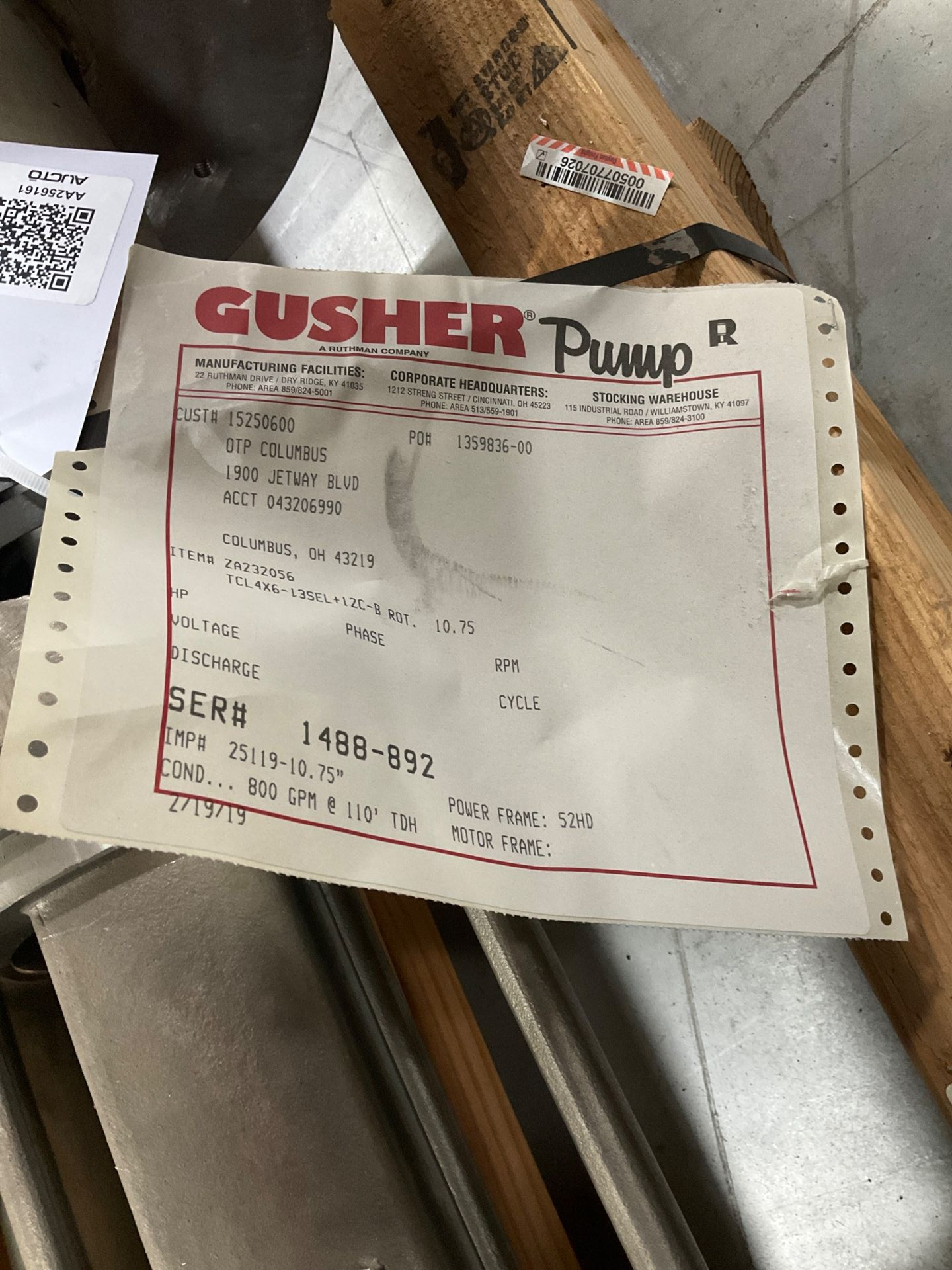 GUSHER PUMPS TCL-5X6-13SEL-12-CDM-4BDP-RE VERTICAL PUMP - undefined