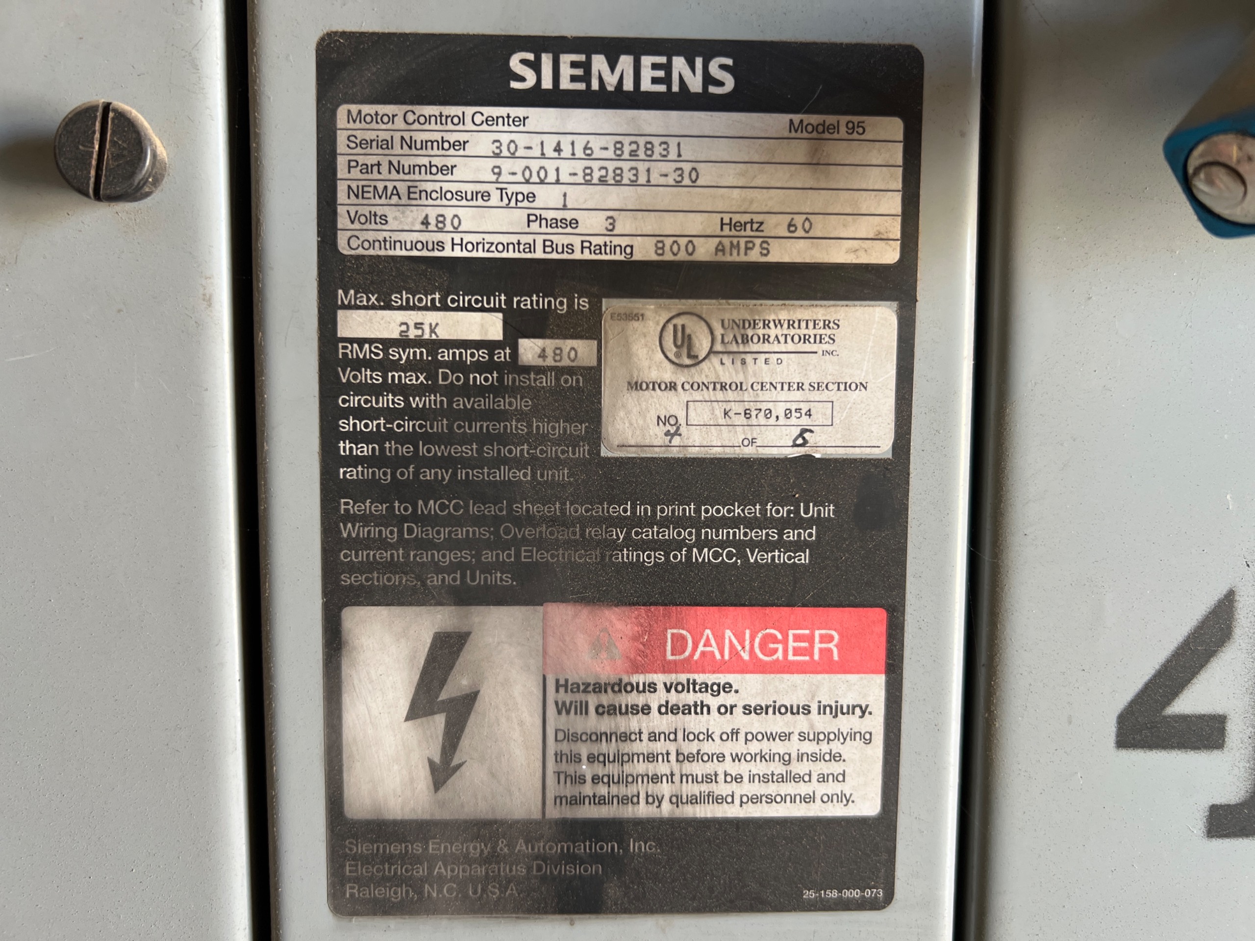 BULK QTY OF SIEMENS 95 MCC - undefined