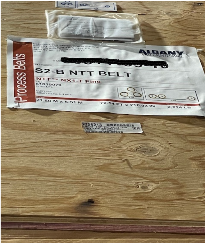 QTY 3: 2019 ALBANY INTERNATIONAL NX1-T BELTS FOR AN NTT TISSUE MACHINE - undefined