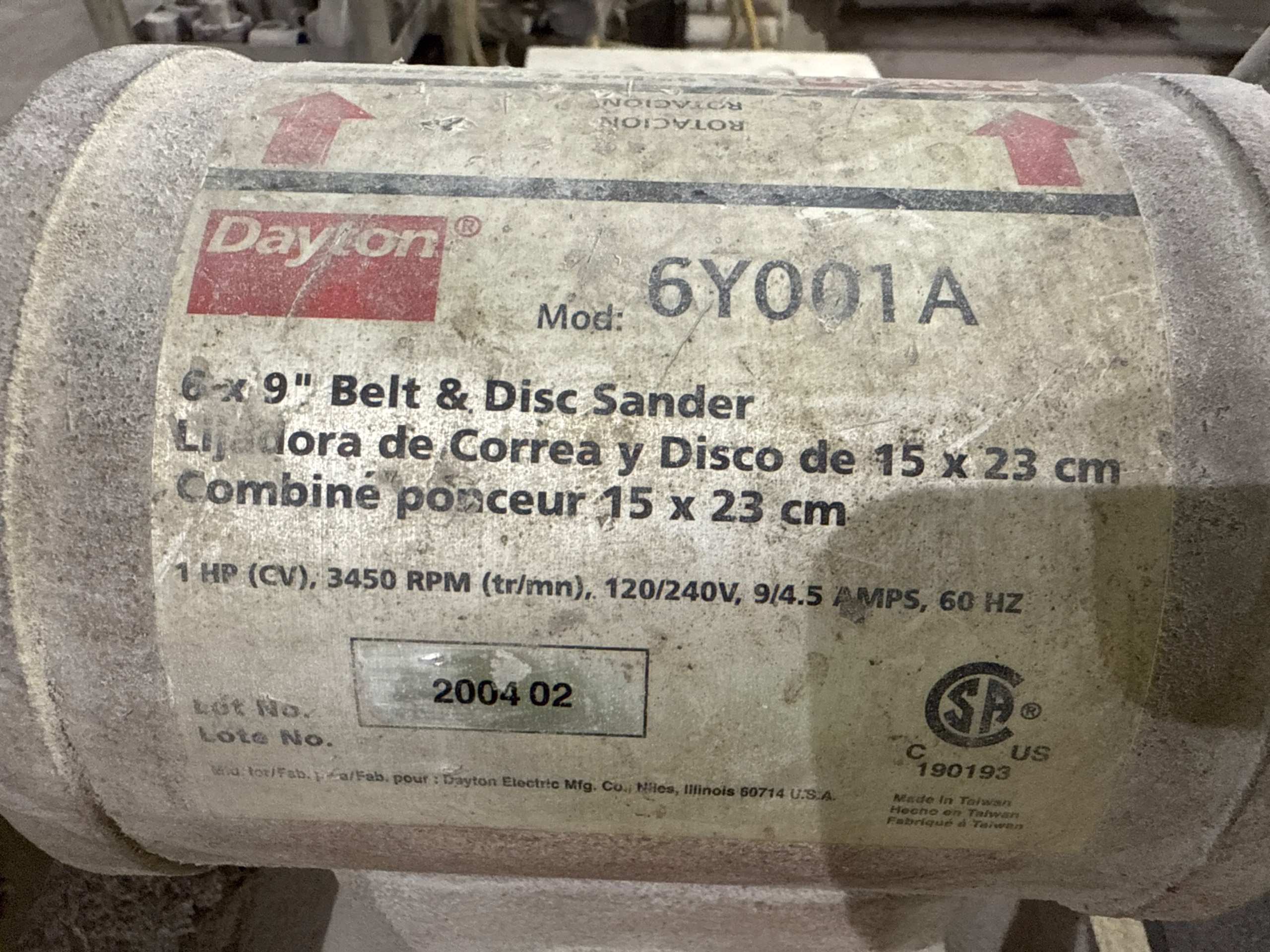 2004 DAYTON 6Y001A BELT & DISC SANDER - undefined