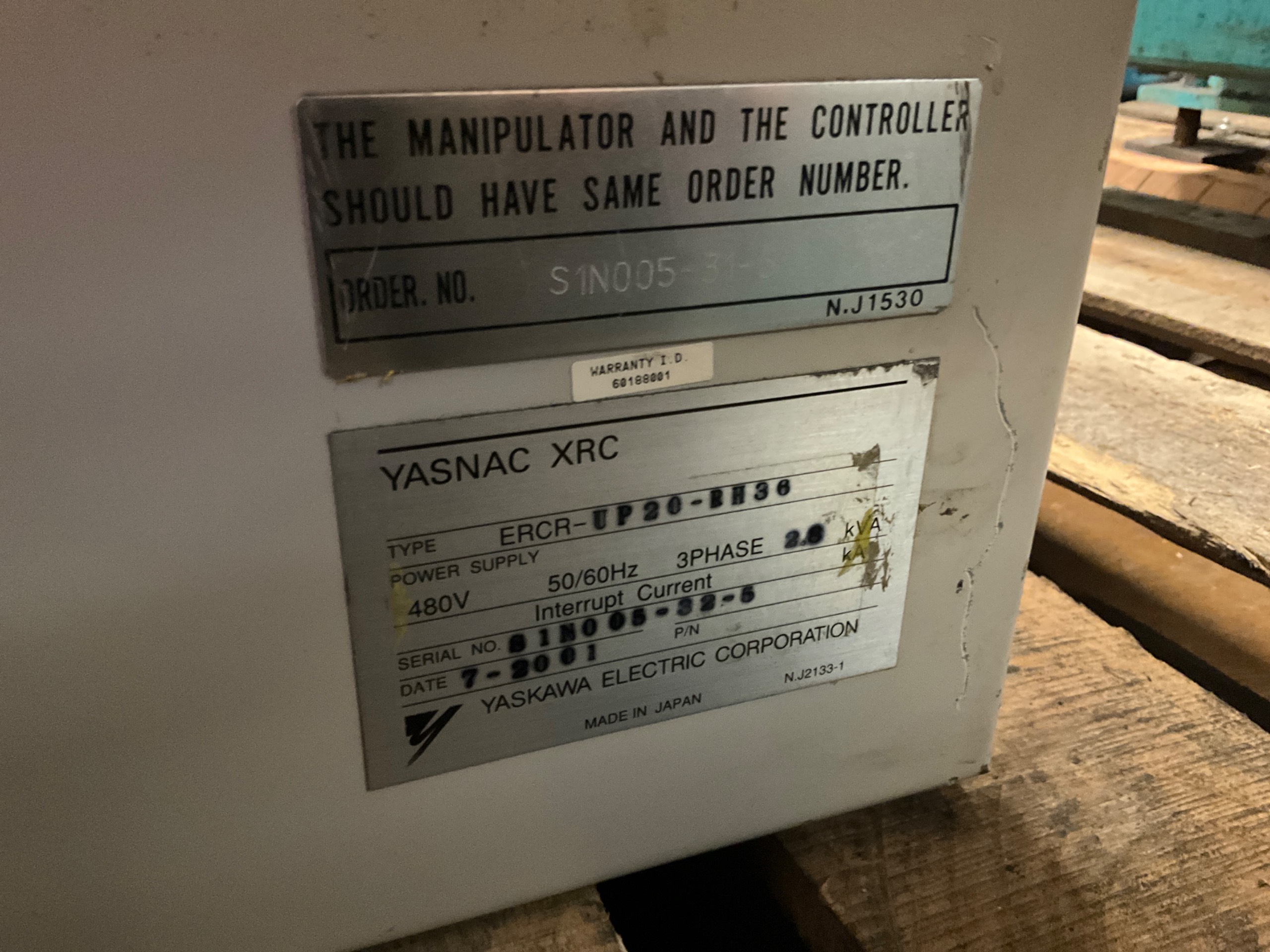 YASKAWA YASNAC XRC UP20 ROBOT CONTROLLER - undefined
