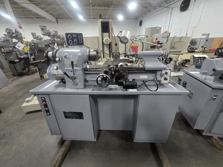 HARDINGE HLV-H WIDE BED TOOL ROOM LATHE, 11" SWING, 18-20" CENTERS, 1.5HP, 125-3000RPM - undefined