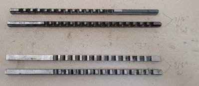 KEYSEATER BROACH SET OF 4, VARIOUS SIZES: DUMONT AND TREADWELL BRANDS INCLUDED - undefined