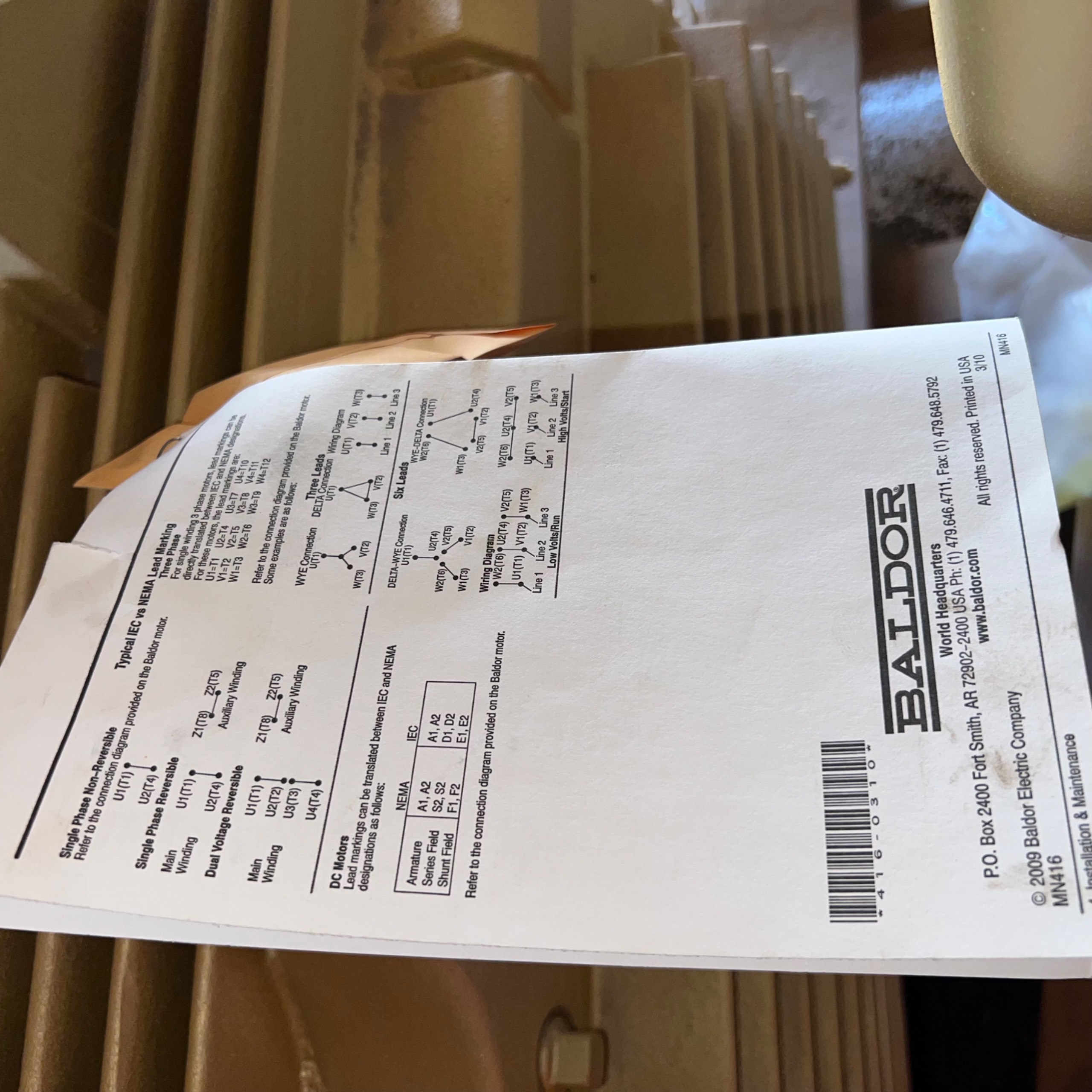 BALDOR EM4413T-4 AC MOTOR - undefined