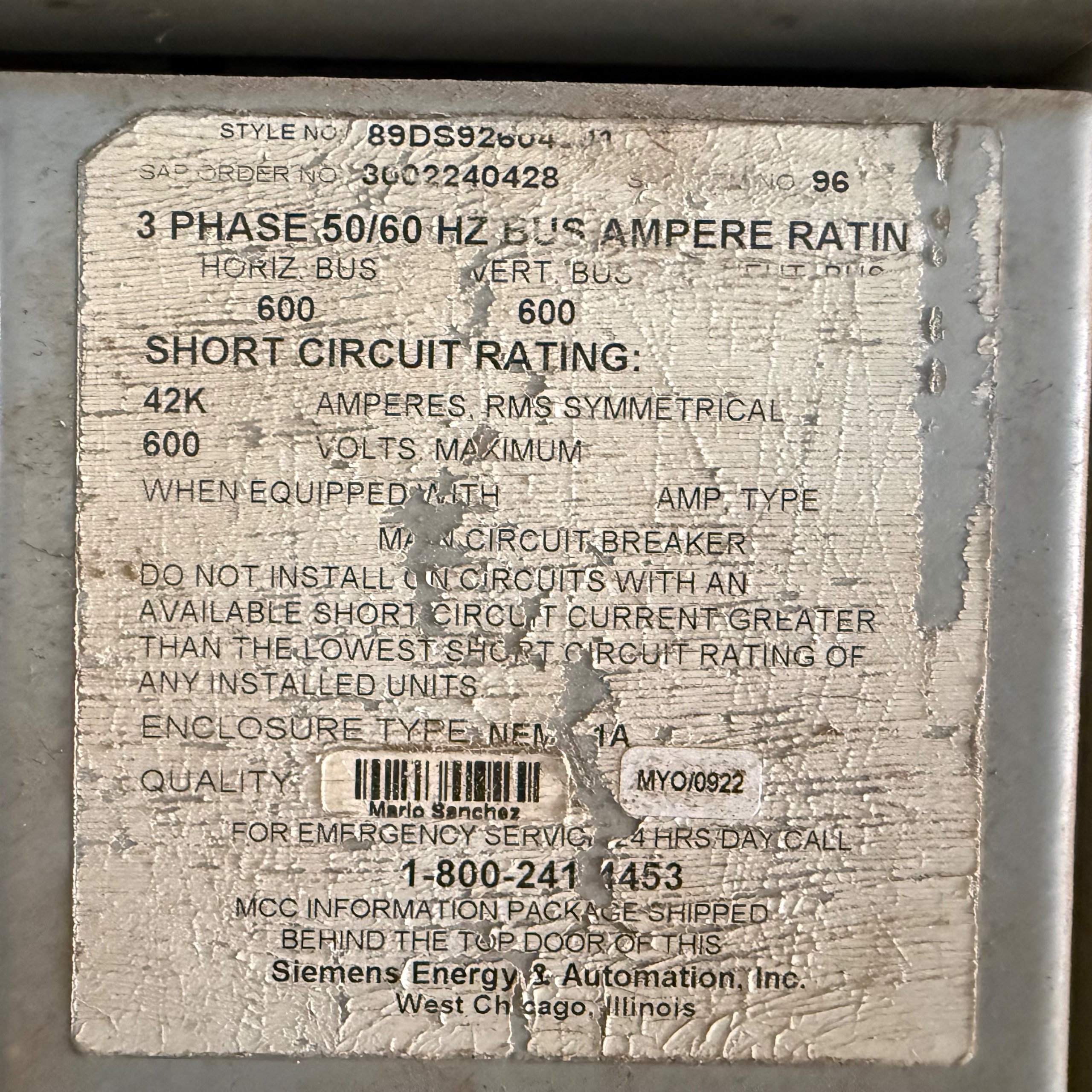 SIEMENS MCC, 4 SECTIONS, 10 STARTERS - undefined