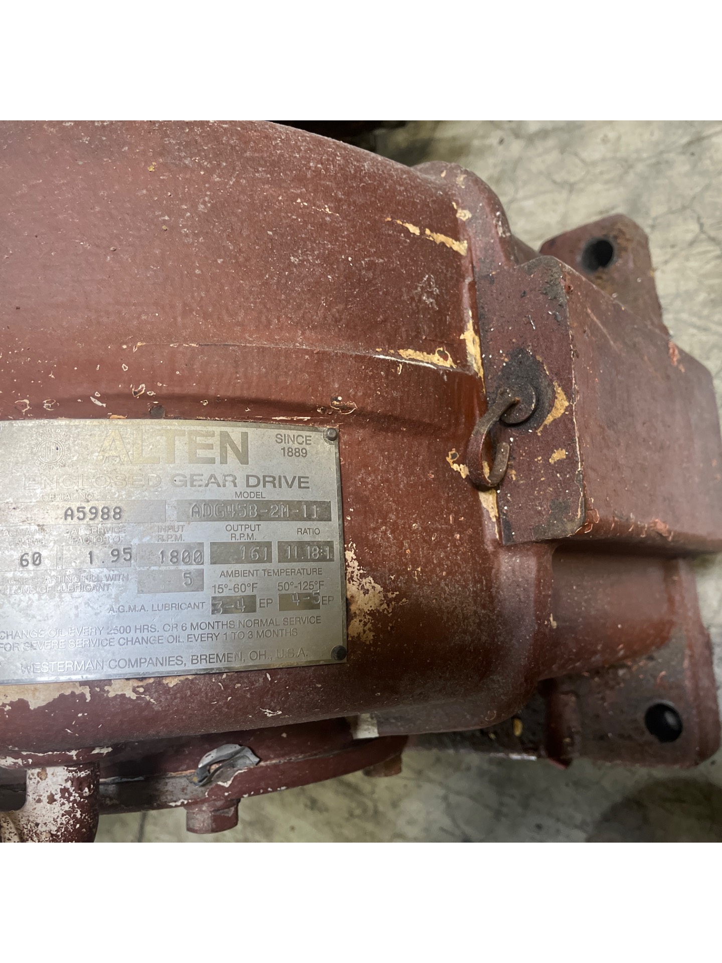 ALTEN ADG45B-2M-11 ENCLOSED GEAR DRIVE - undefined