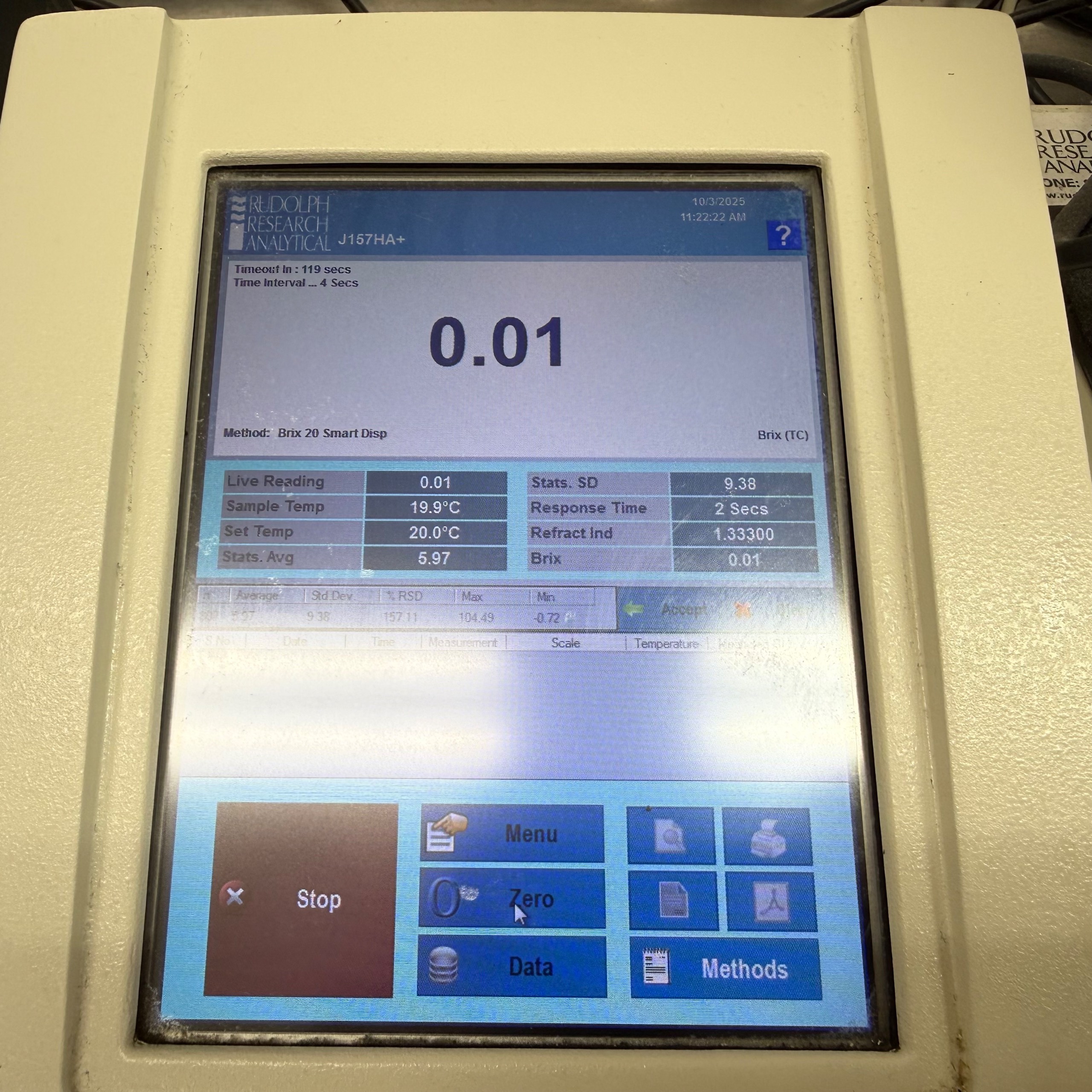 RUDOLPH RESEARCH ANALYTICAL J157 AUTOMATIC REFRACTOMETER - undefined